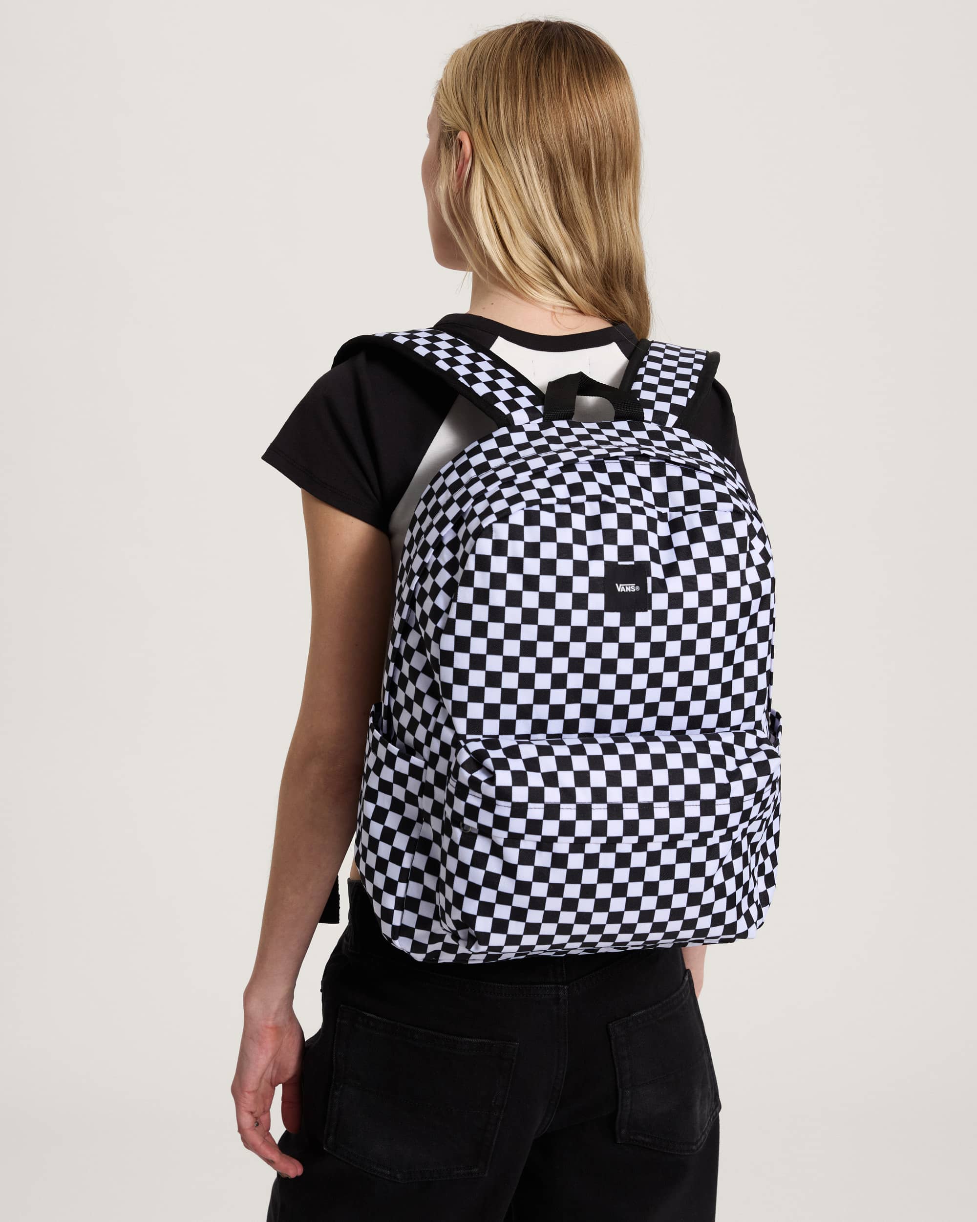 Old Skool Check Backpack VANS Black ALT8