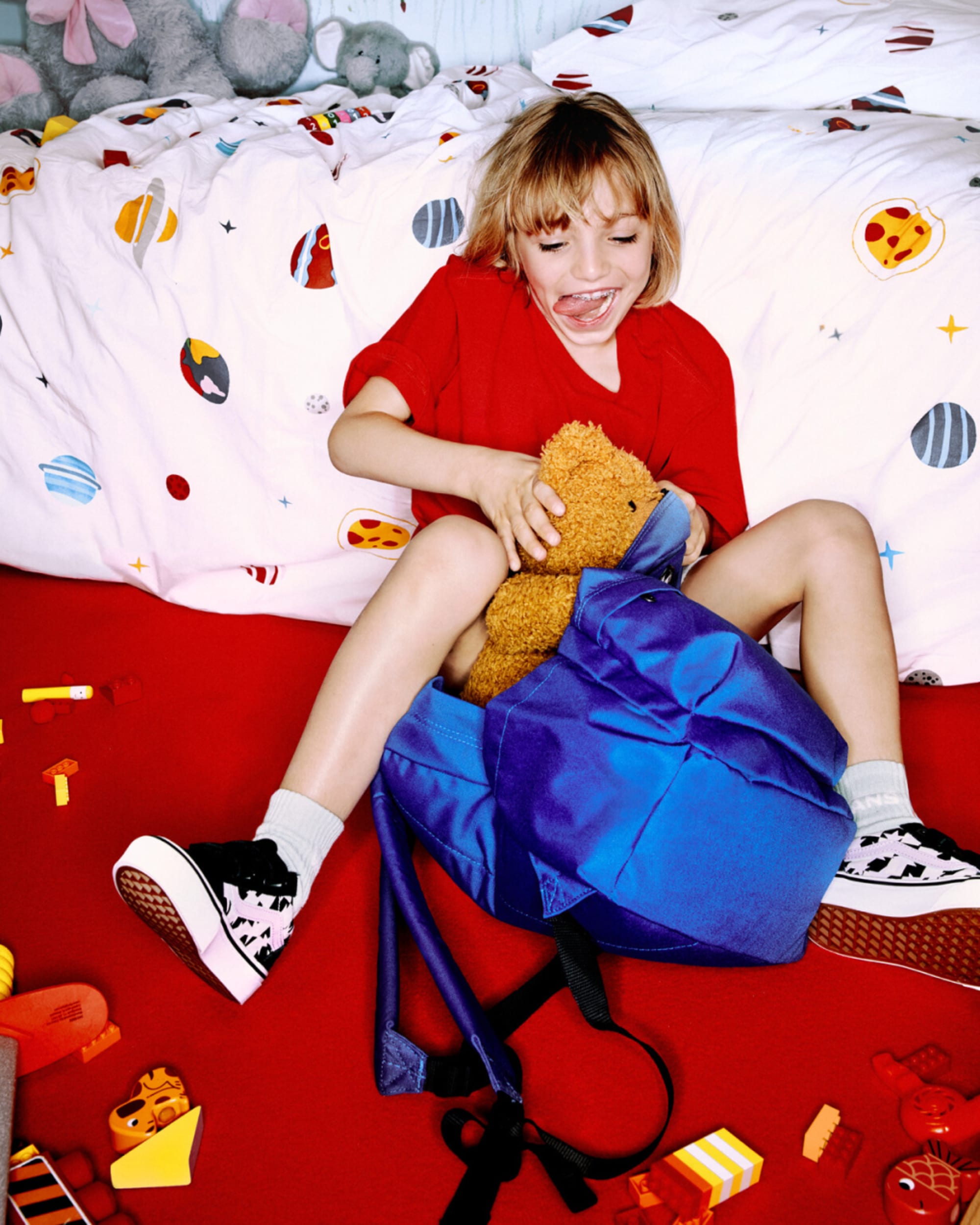 Sac  dos Old Skool Grom Enfant VANS Bleu ALT1