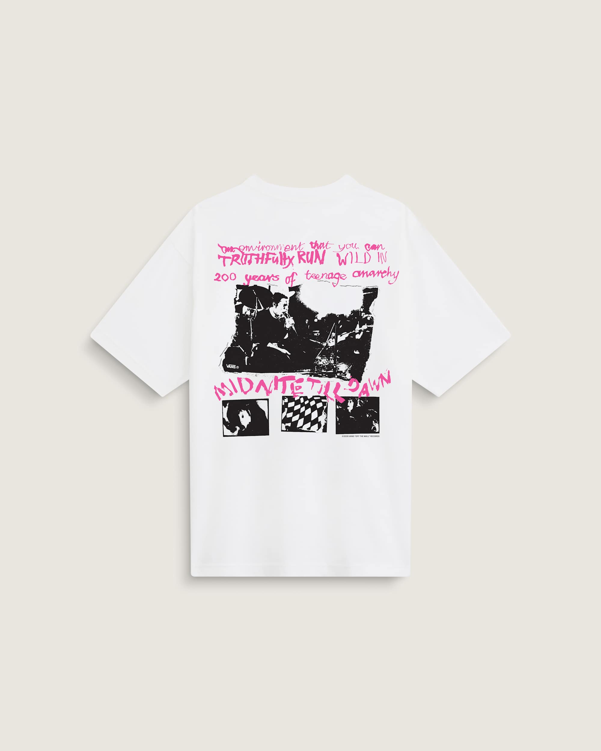 Sex Pistols Run Wild on the Green SS Tee White VANS Blanc hero