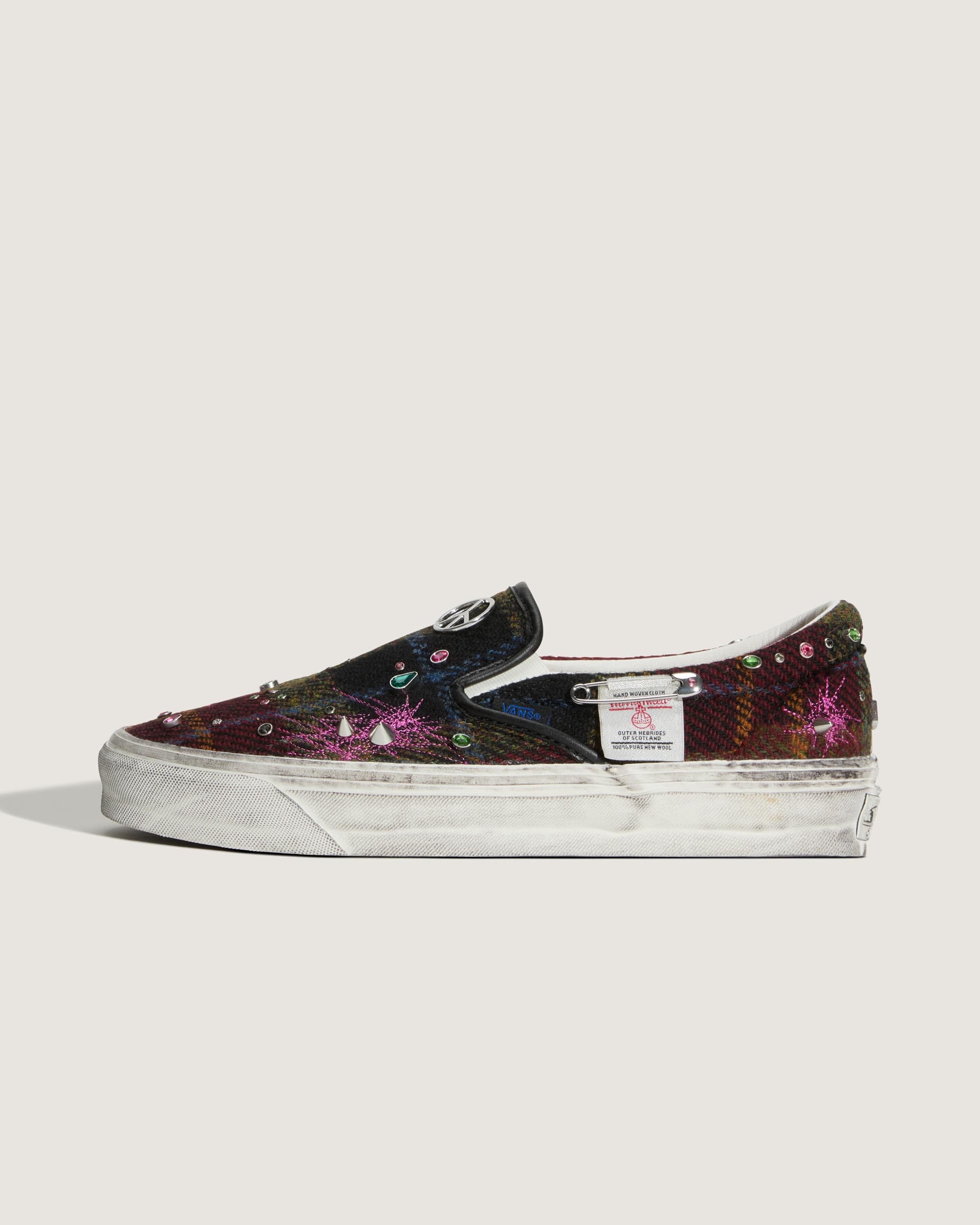 Premium Classic Harris Tweed SlipOn Schuhe VANS Multicolour HERO