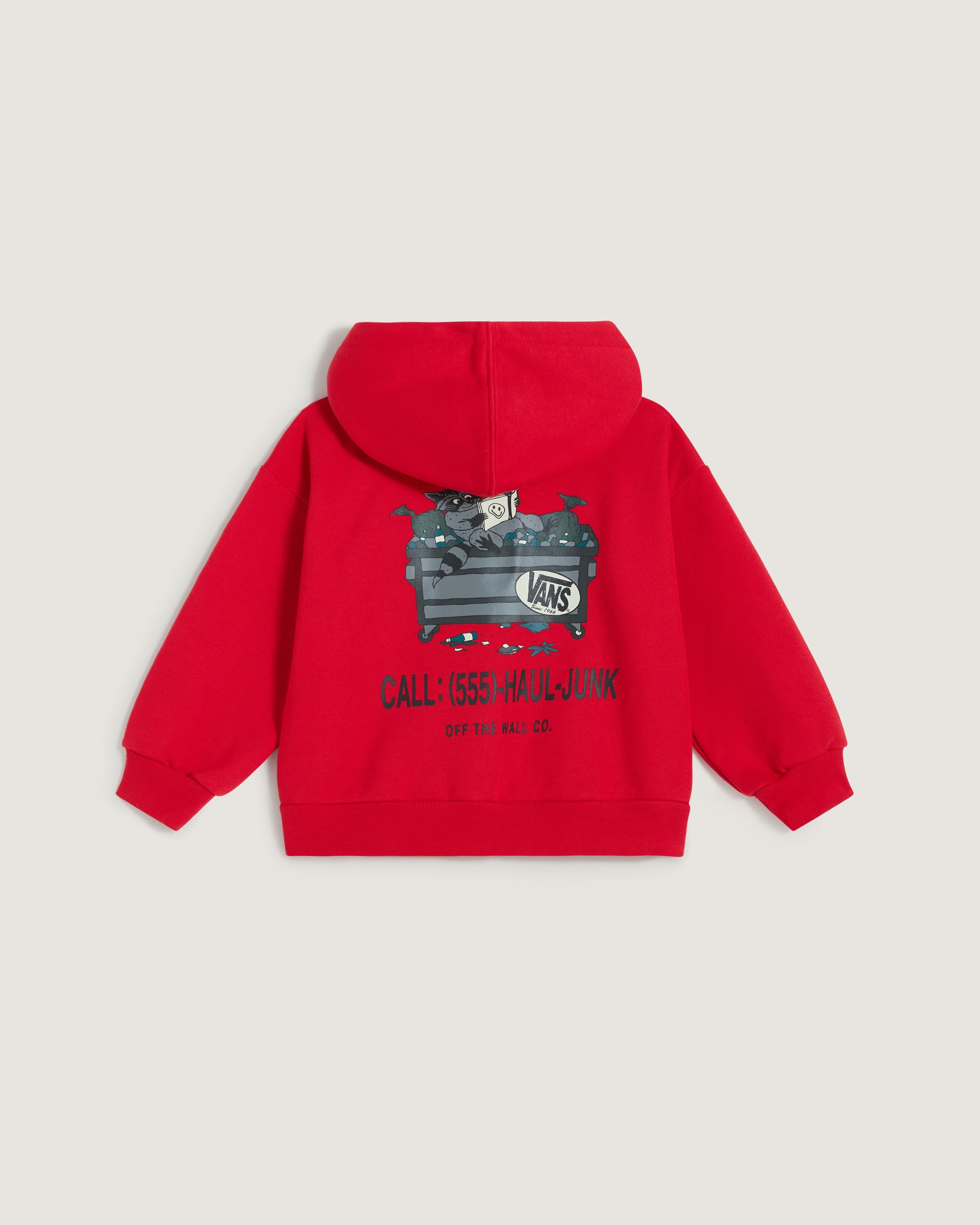 Sweat  capuche zipp Dumpster Raccoon Ado 28 ans VANS Rouge ALT1
