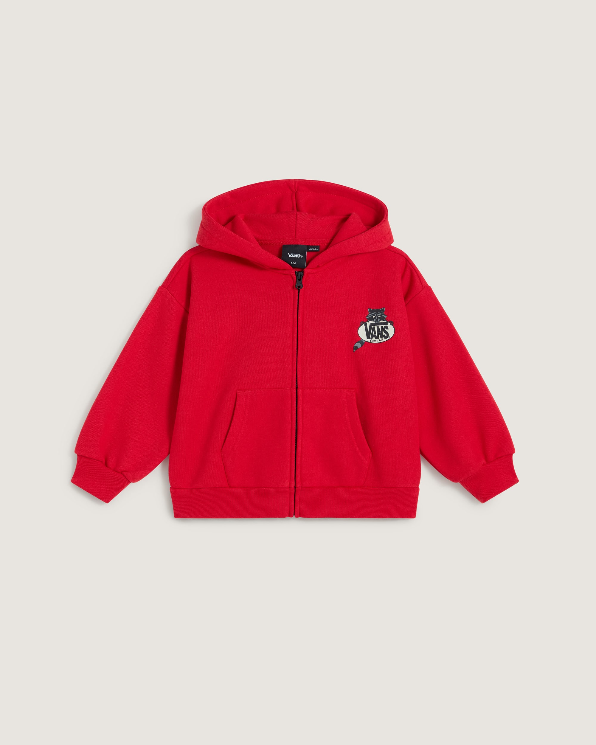 Sweat  capuche zipp Dumpster Raccoon Ado 28 ans VANS Rouge HERO