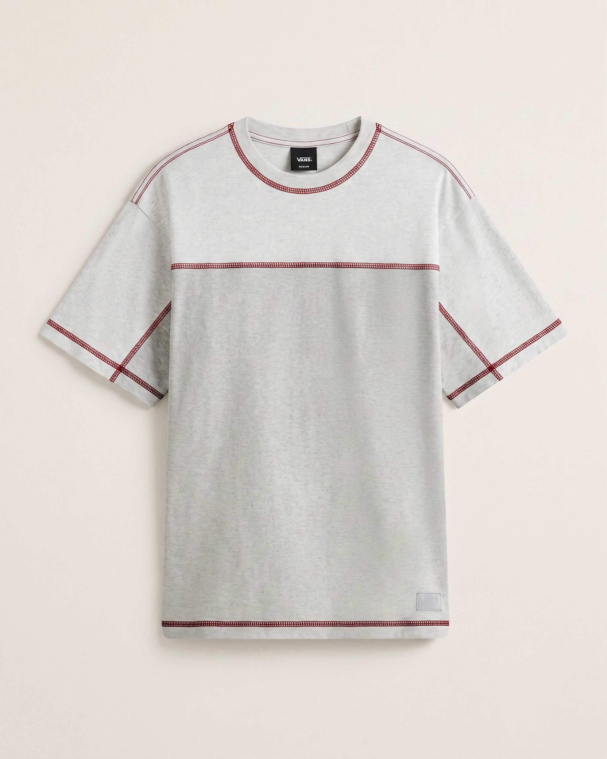 Contrast Stitch Loose Fit SS Tee ASH HEATHER VANS Grey HERO