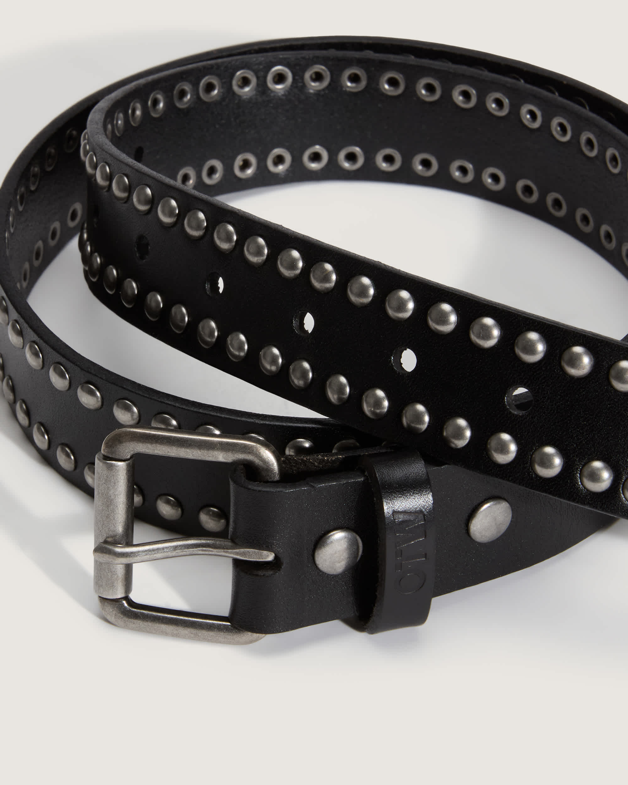 Cintura in pelle con borchie OTW 2 Row VANS Nero ALT1