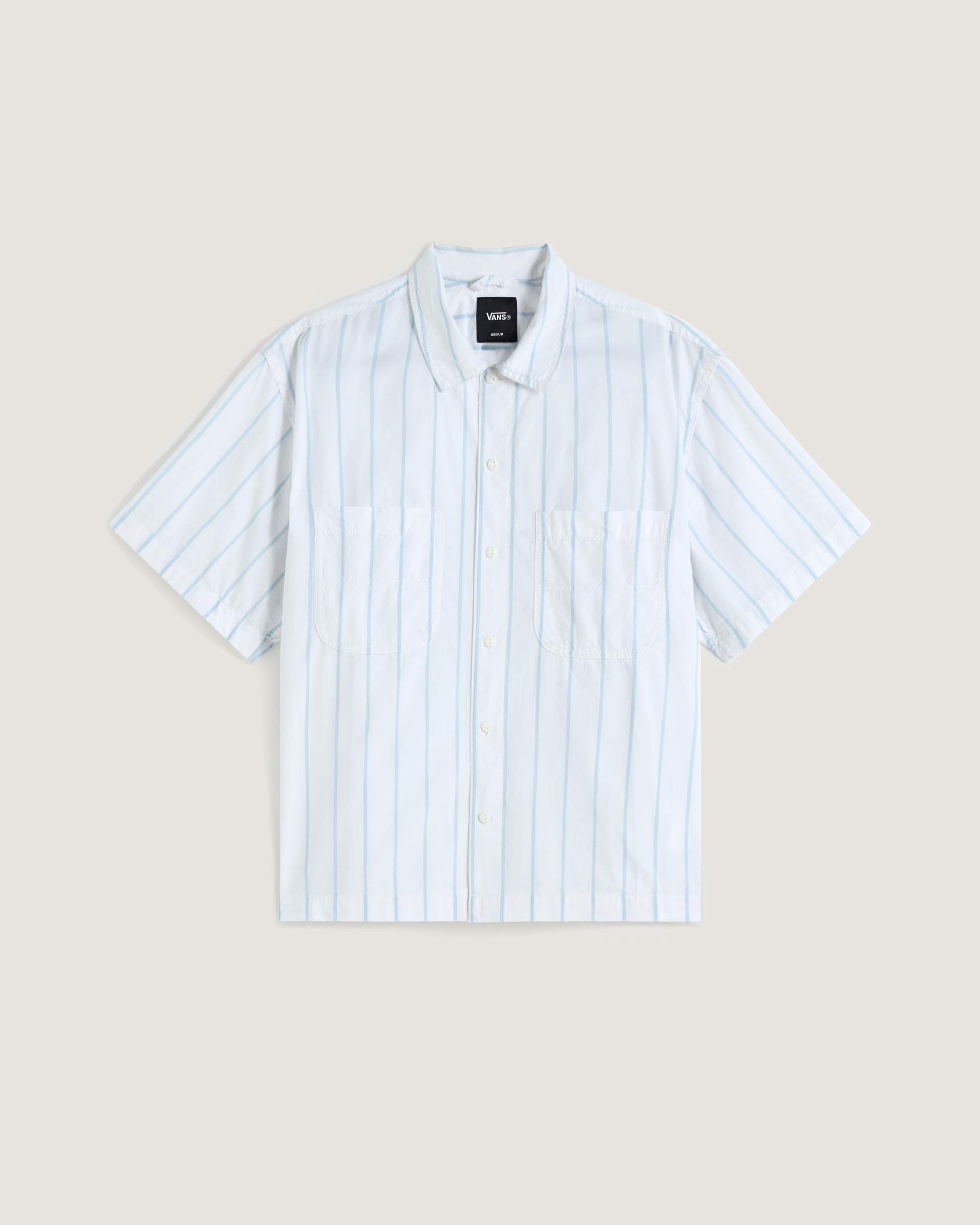 Greentree SS Striped Shirt White VANS Branco hero