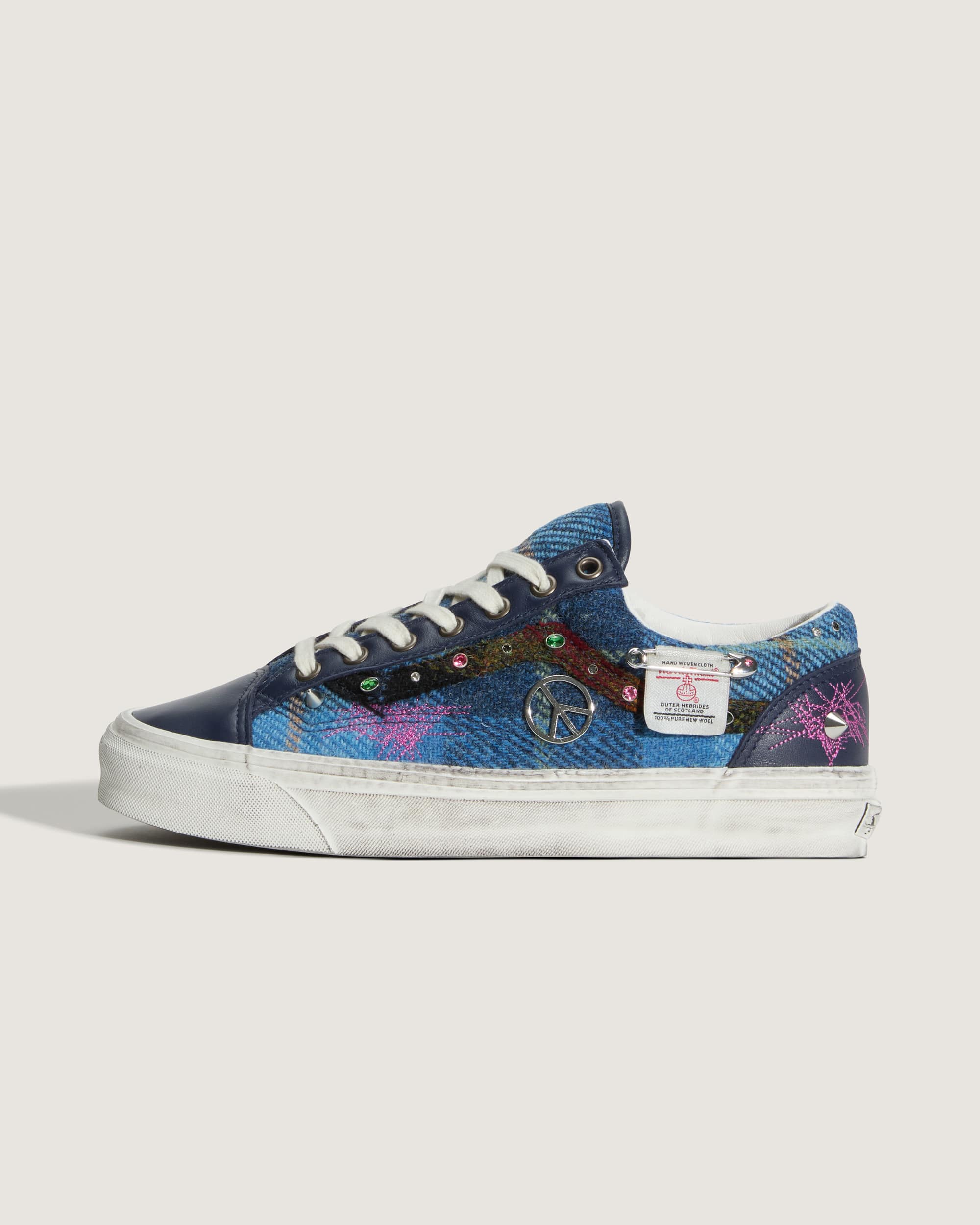 Chaussures Premium Old Skool 36 Harris Tweed VANS Bleu ALT1