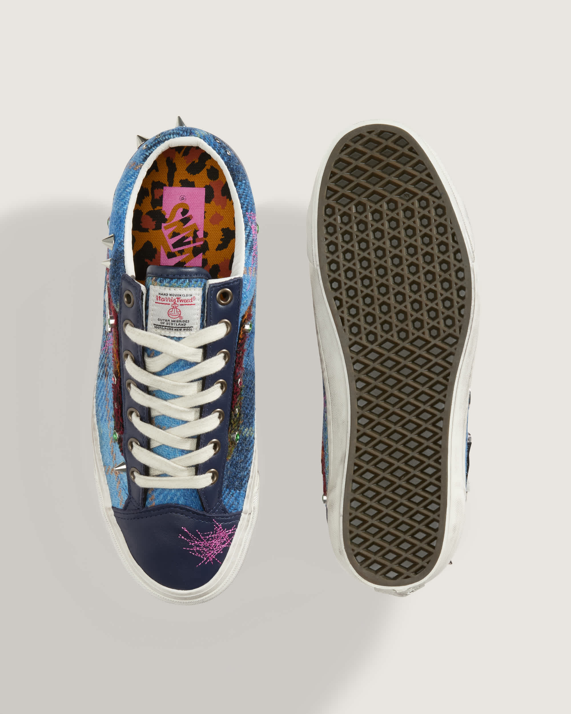 Chaussures Premium Old Skool 36 Harris Tweed VANS Bleu ALT4