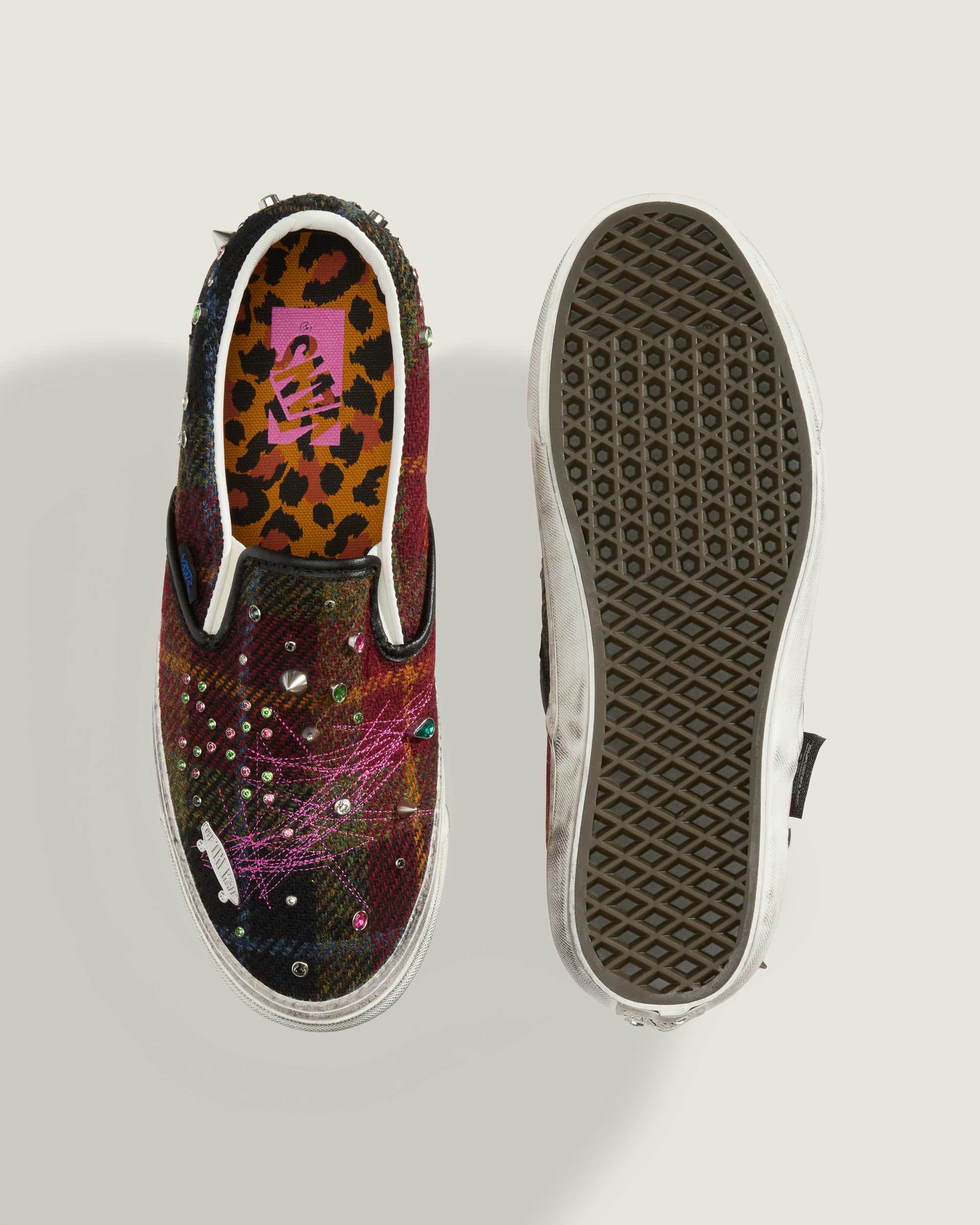Chaussures en tweed Premium Classic Harris SlipOn VANS RougeOrange ALT4