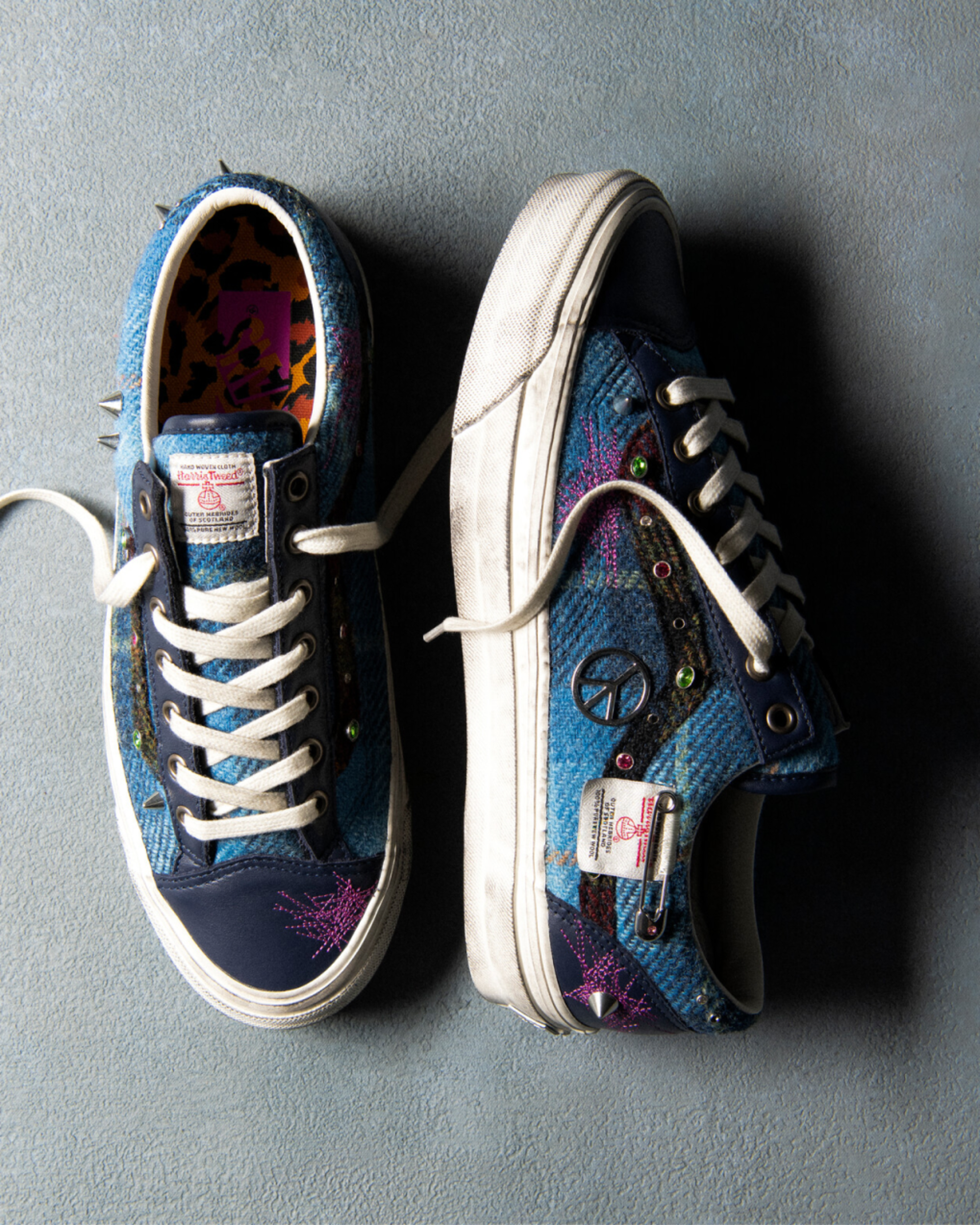 Premium Old Skool 36 Harris Tweed Shoes VANS Blue ALT1