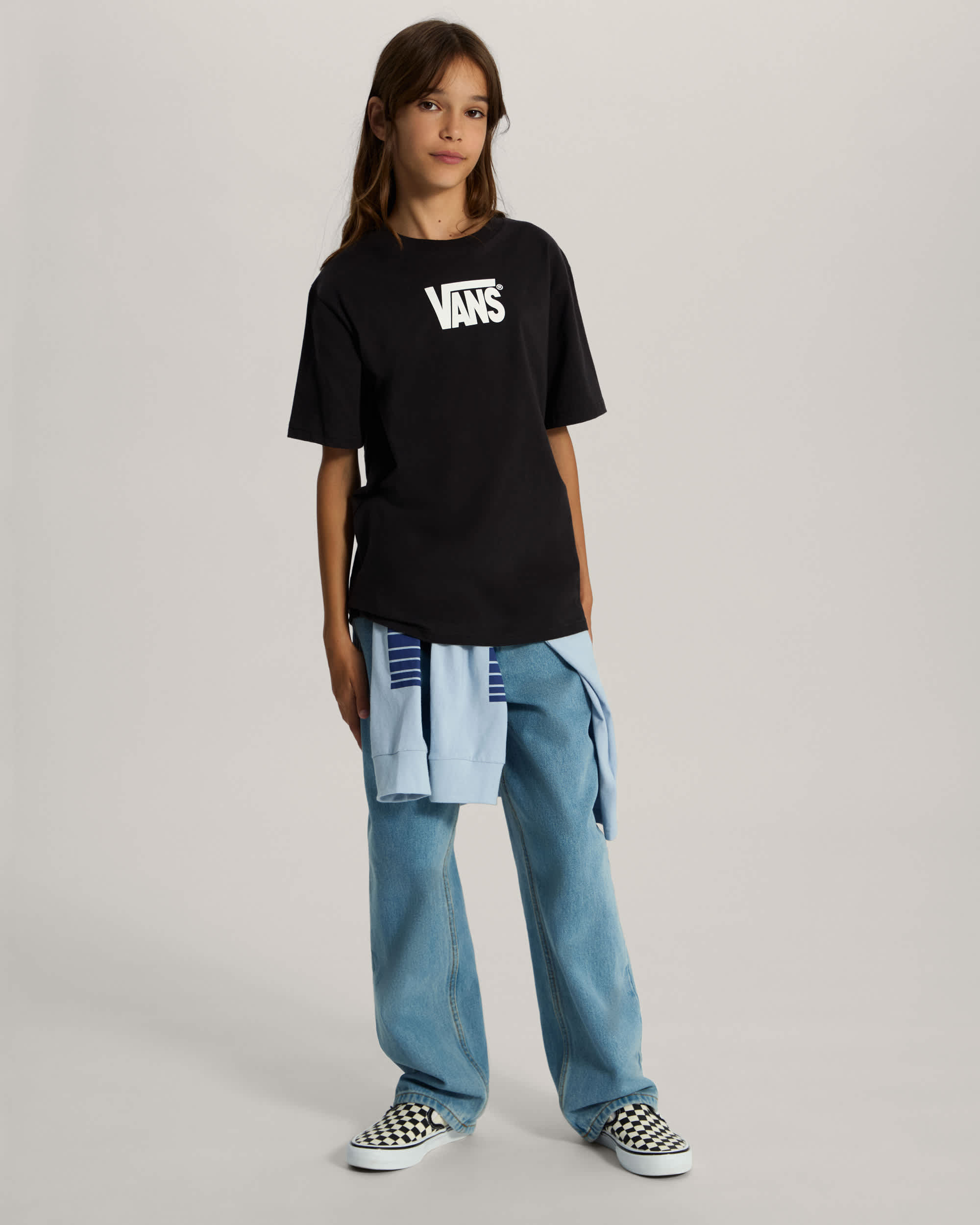 Maglietta Bambinoa Stretch Logo 814 anni VANS Nero ALT7