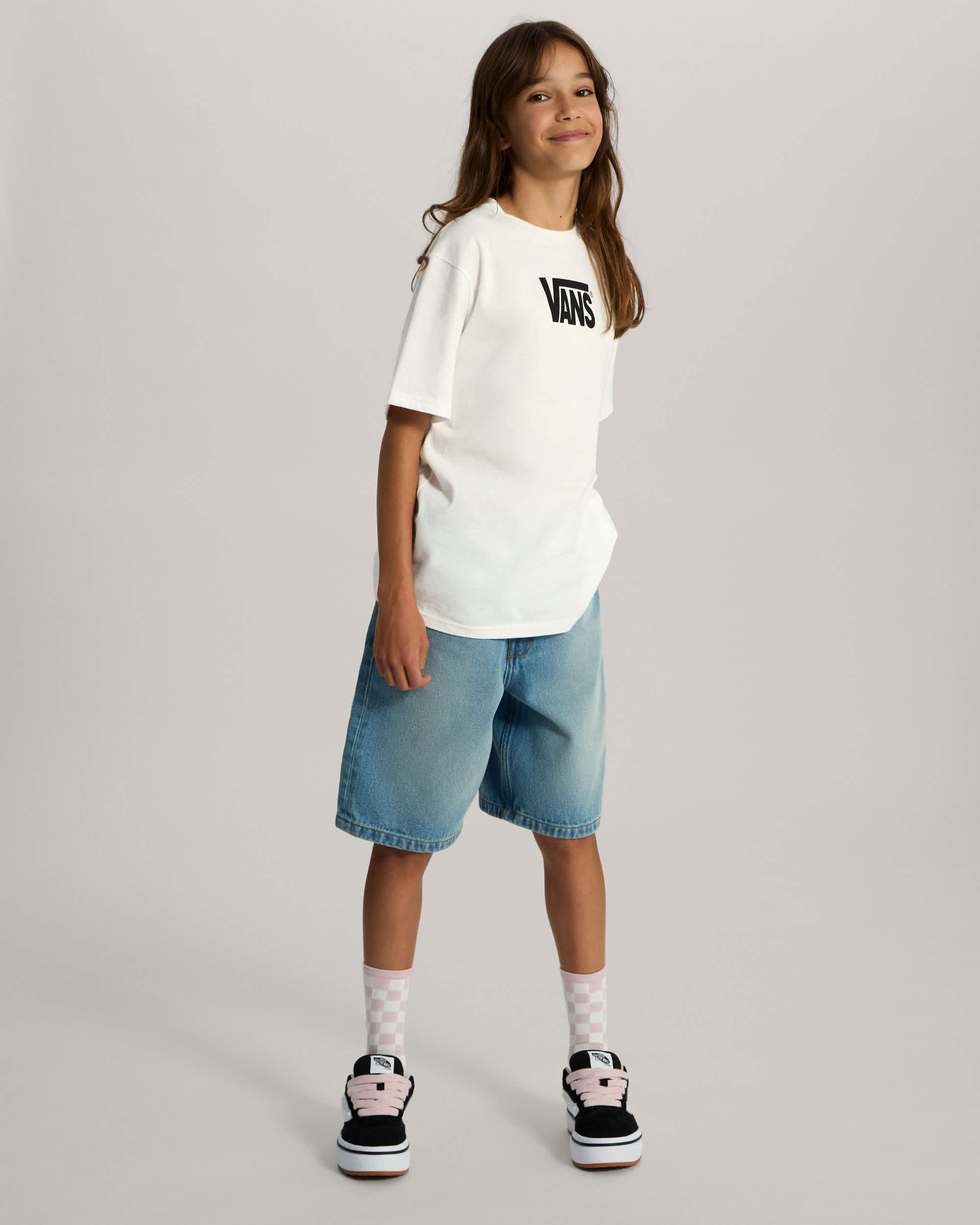 Maglietta Bambinoa Stretch Logo 814 anni VANS Bianco ALT7