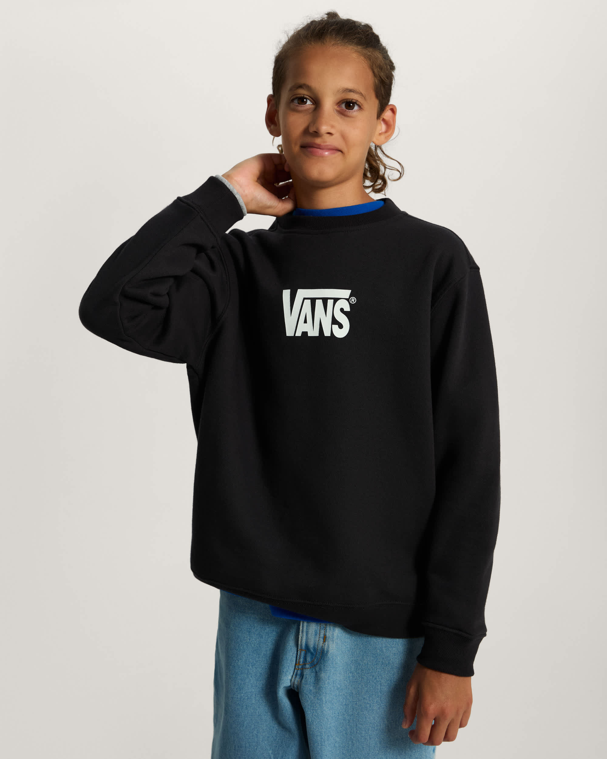 Felpa girocollo Bambinoa Stretch Logo 814 anni VANS Nero ALT2
