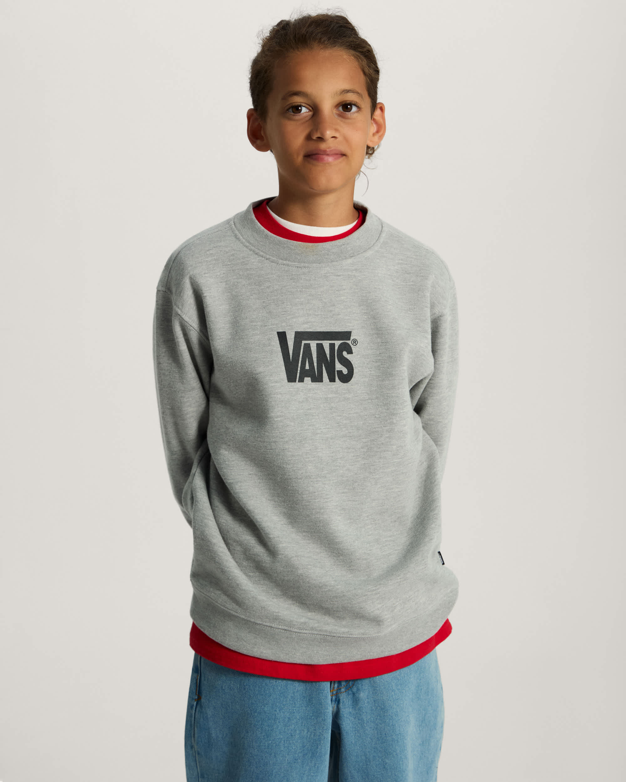 Felpa girocollo Bambinoa Stretch Logo 814 anni VANS Grigio ALT2