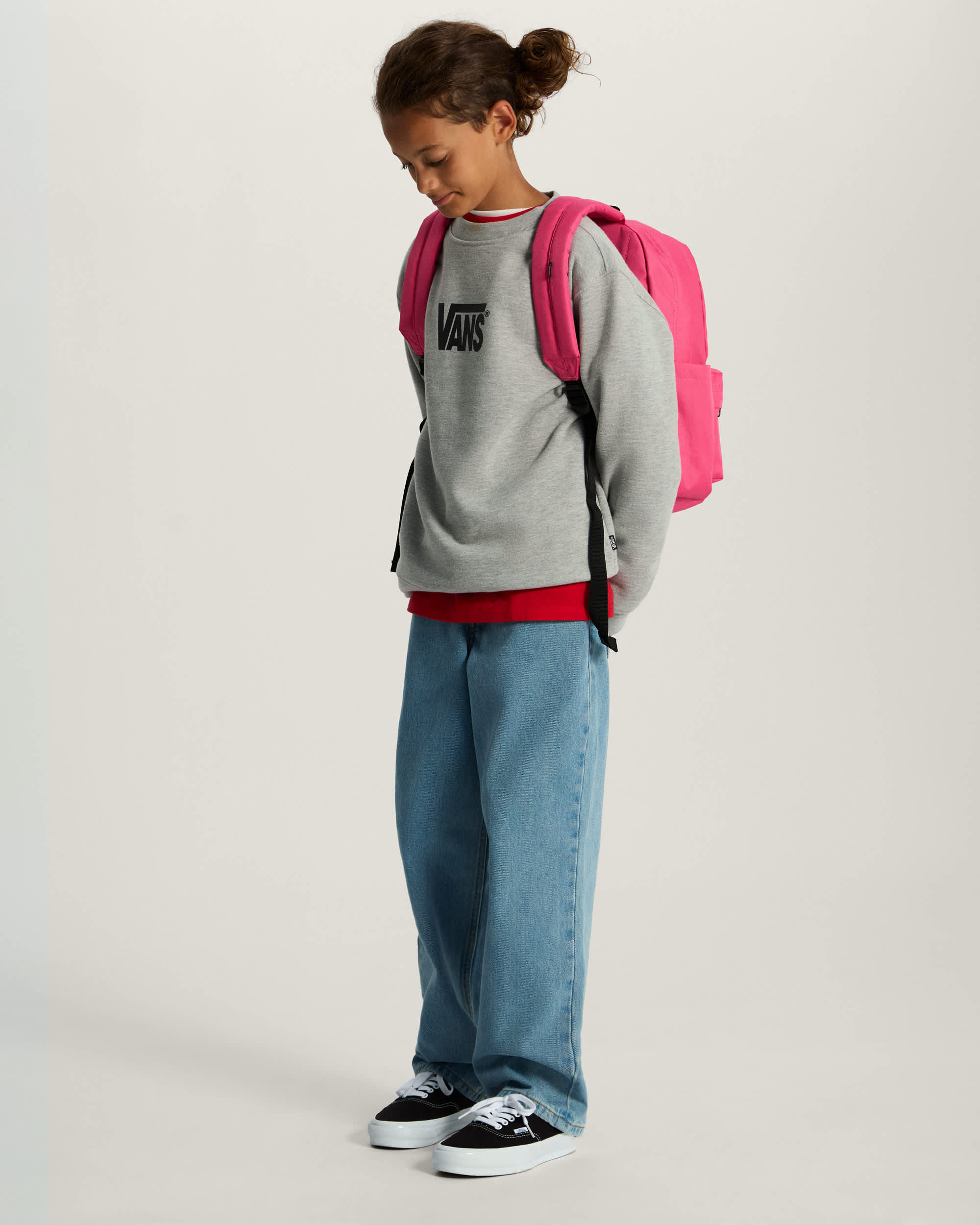 Felpa girocollo Bambinoa Stretch Logo 814 anni VANS Grigio ALT5