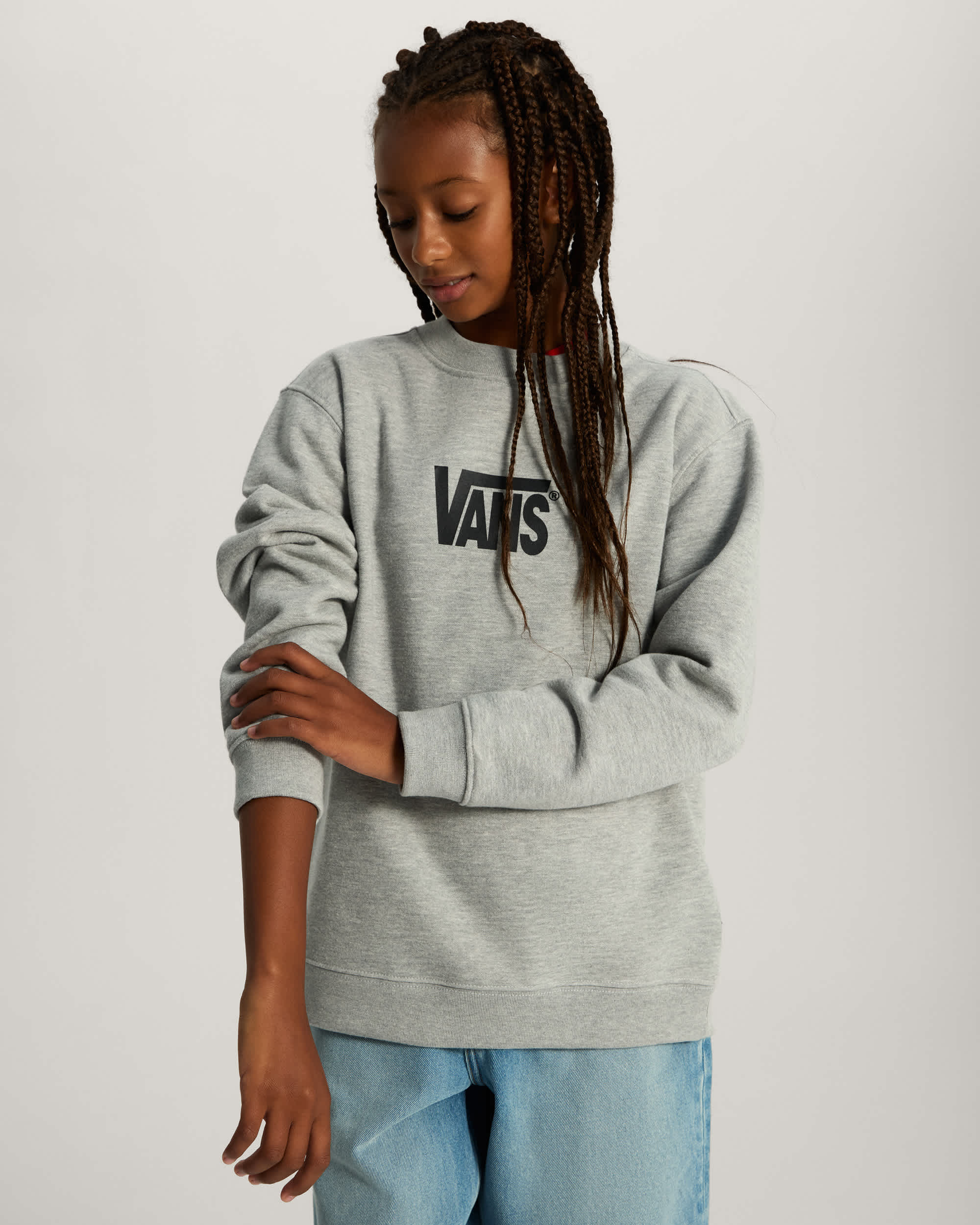 Felpa girocollo Bambinoa Stretch Logo 814 anni VANS Grigio ALT6
