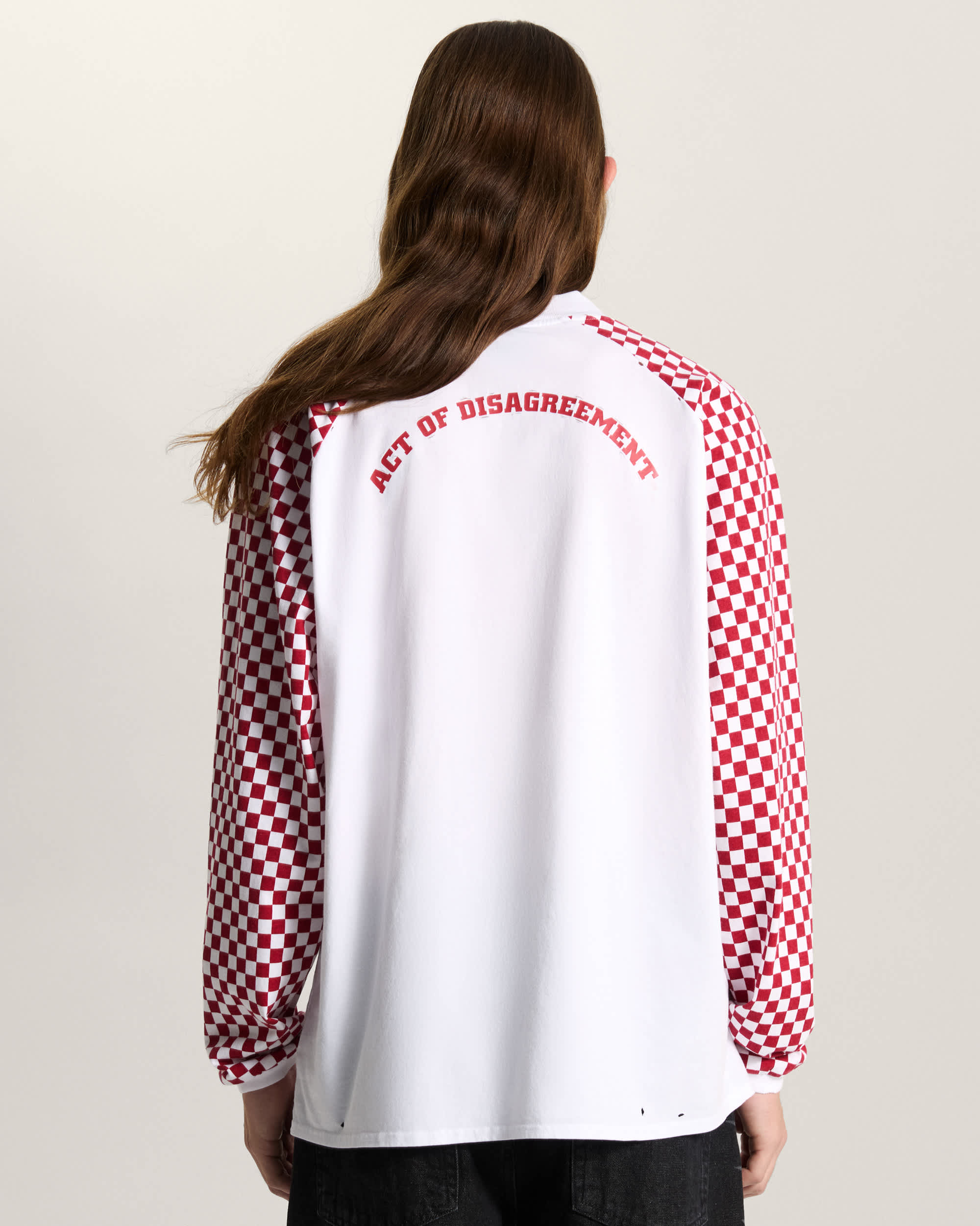 AOD by Slam Jam Racing Long Sleeve TShirt VANS Red ALT3