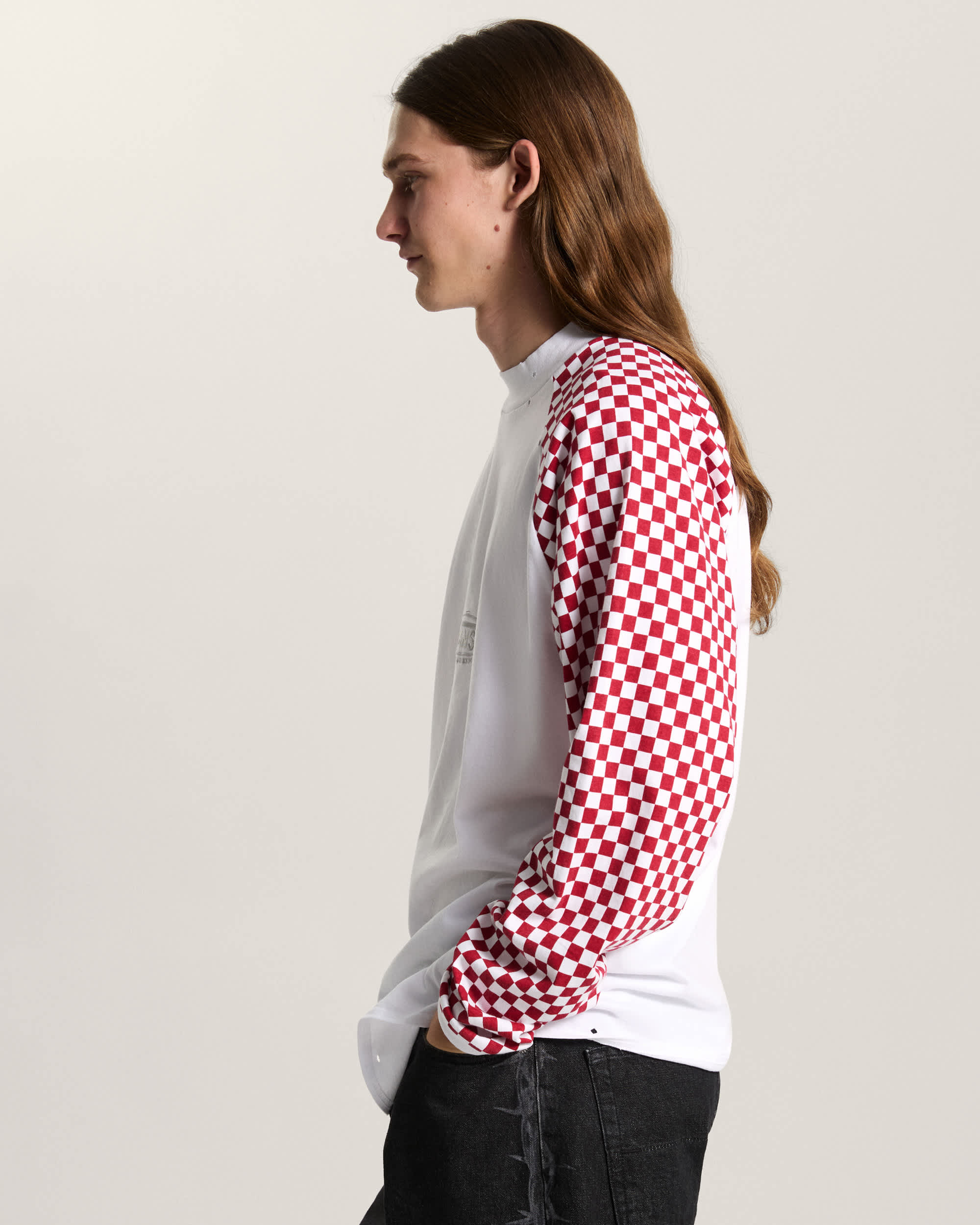 AOD by Slam Jam Racing Long Sleeve TShirt VANS Red ALT4