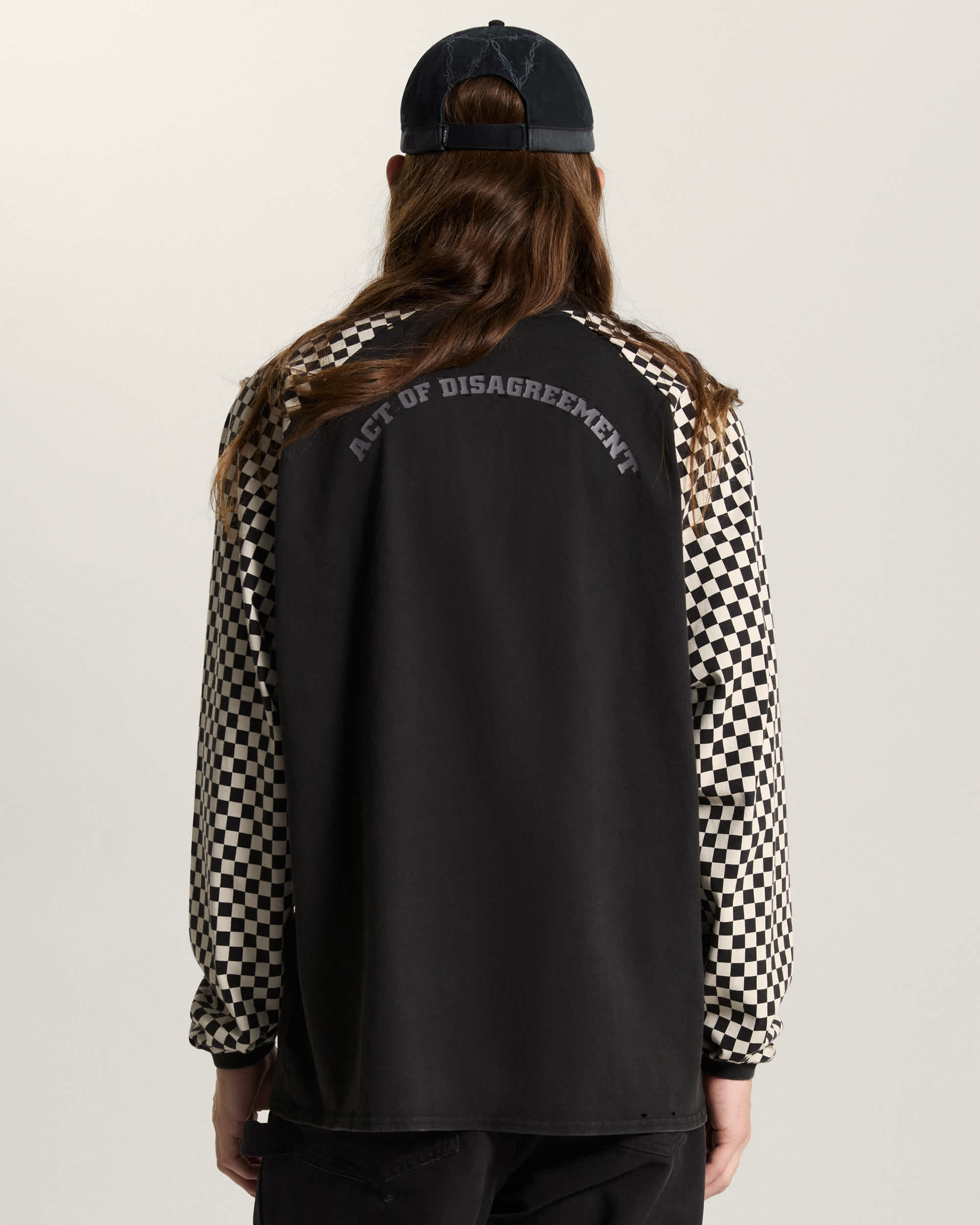 AOD by Slam Jam Racing Long Sleeve TShirt VANS Black ALT3