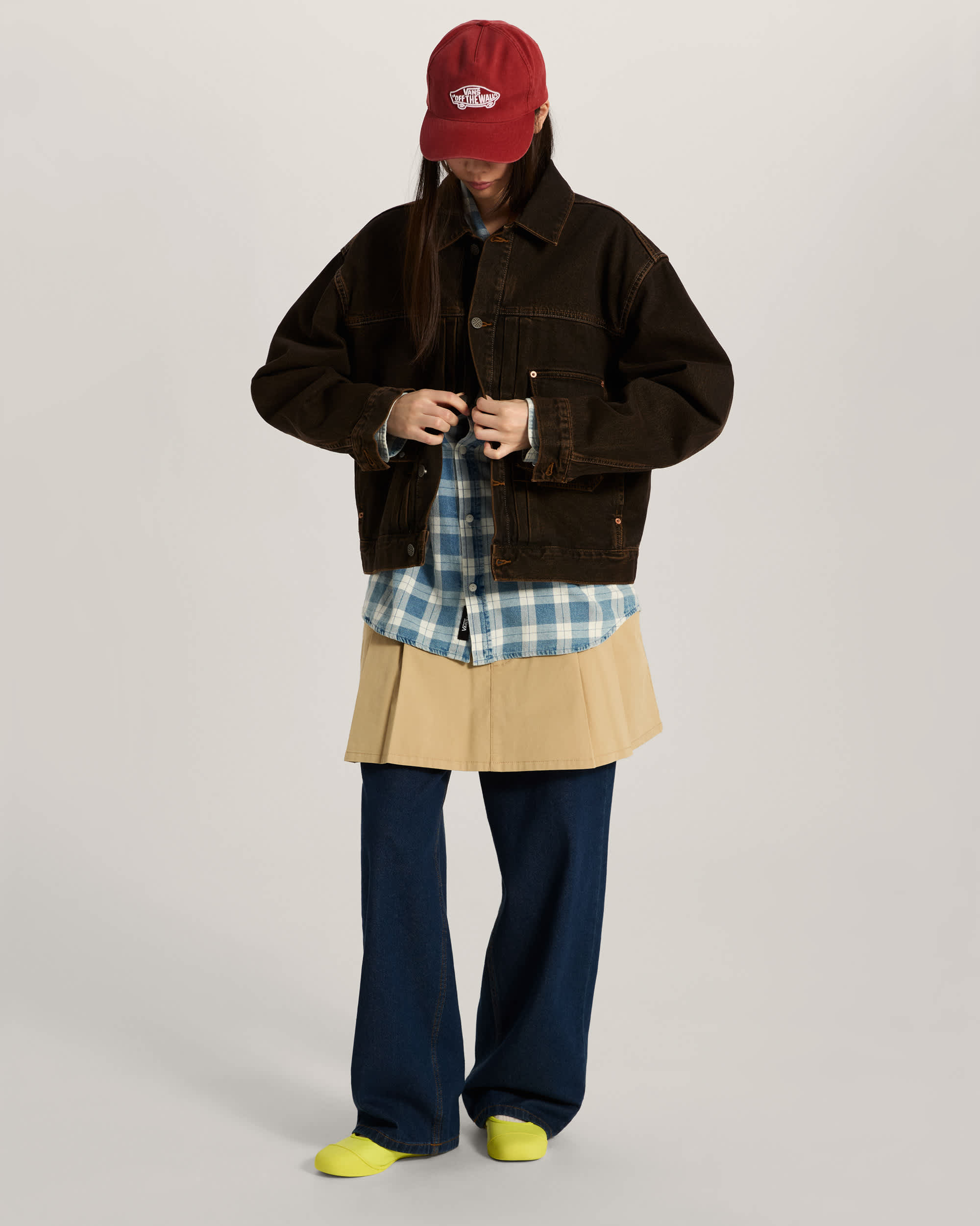 Veste Check5 Denim Trucker VANS Marron ALT9
