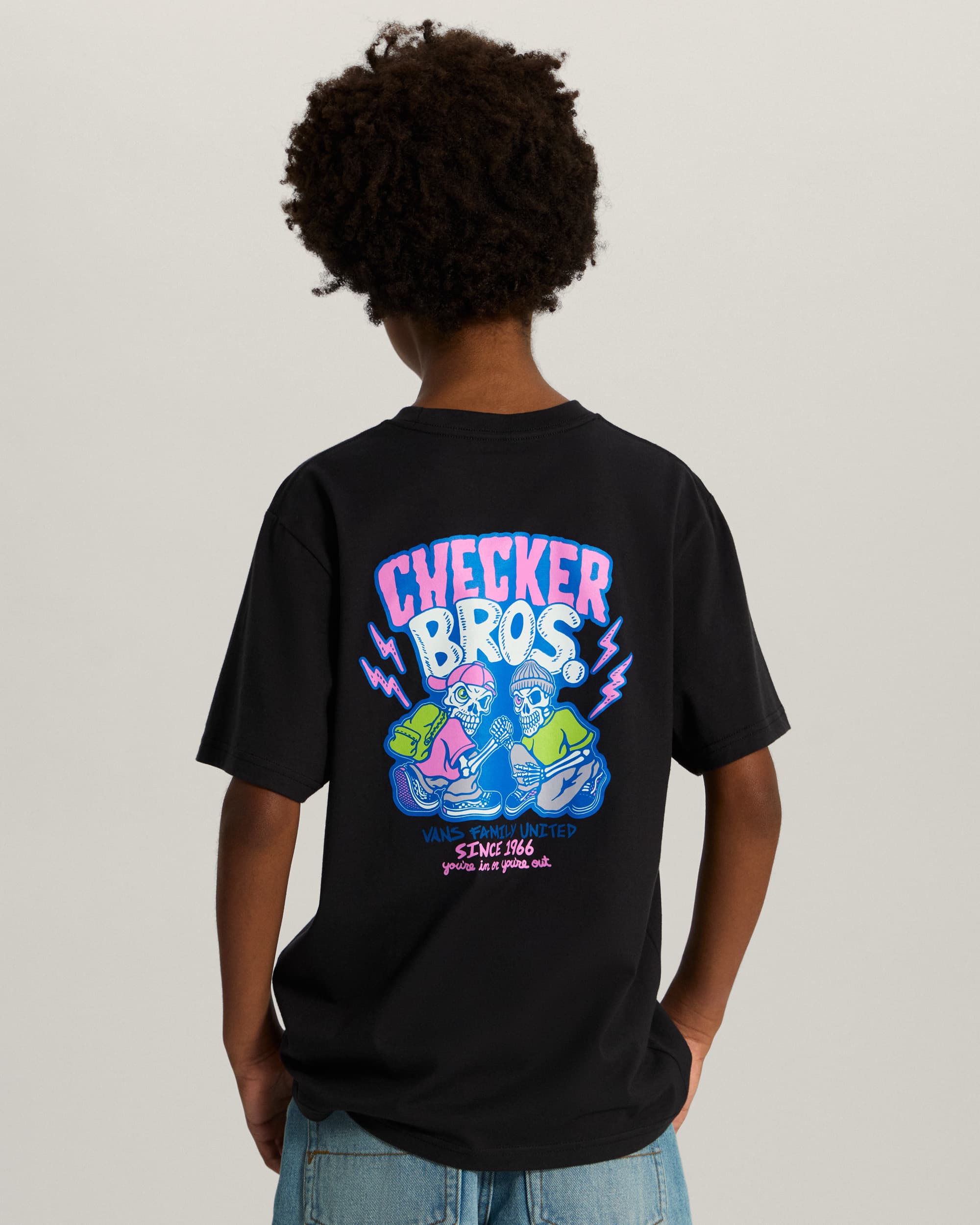 Tshirt Checker Bros Enfant 814 ans VANS Noir ALT3