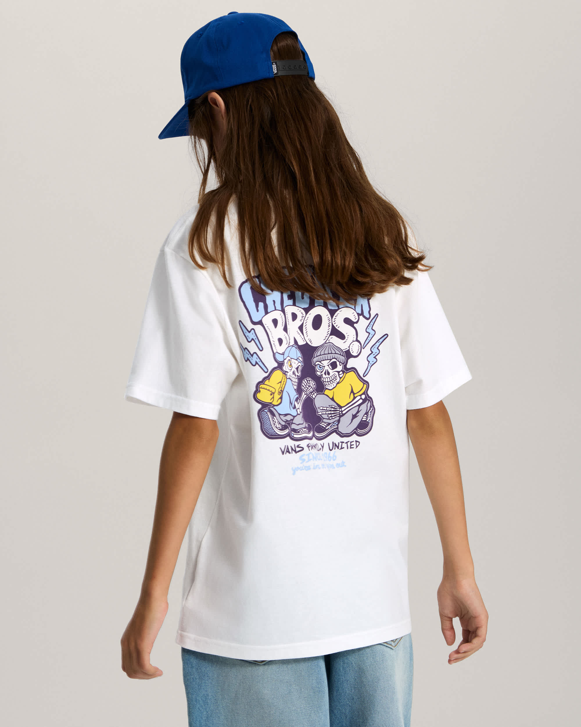 Tshirt Checker Bros Enfant 814 ans VANS Blanc ALT3
