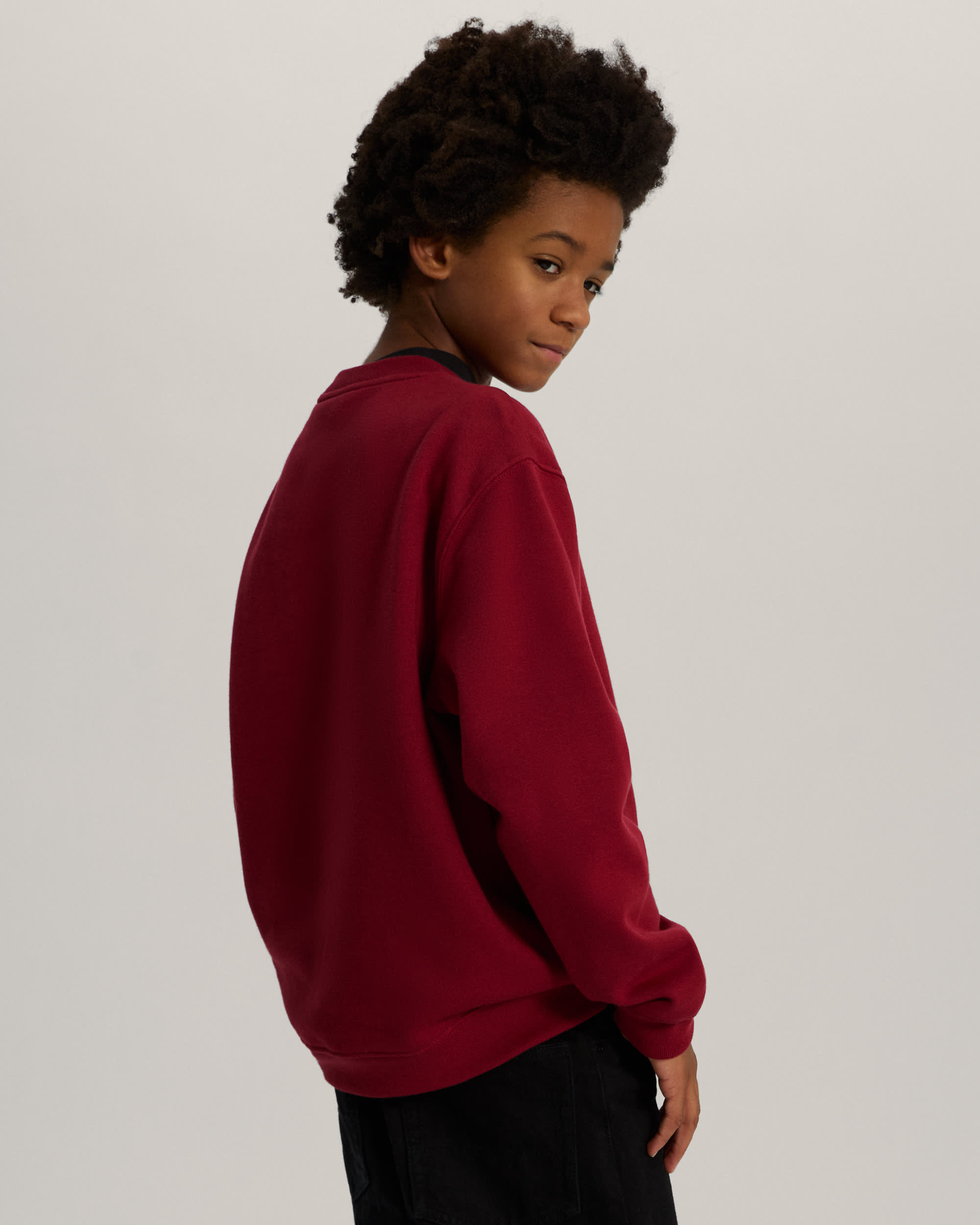Kids Cut Your Own Crew Sweatshirt 814 years VANS Burgundy ALT3