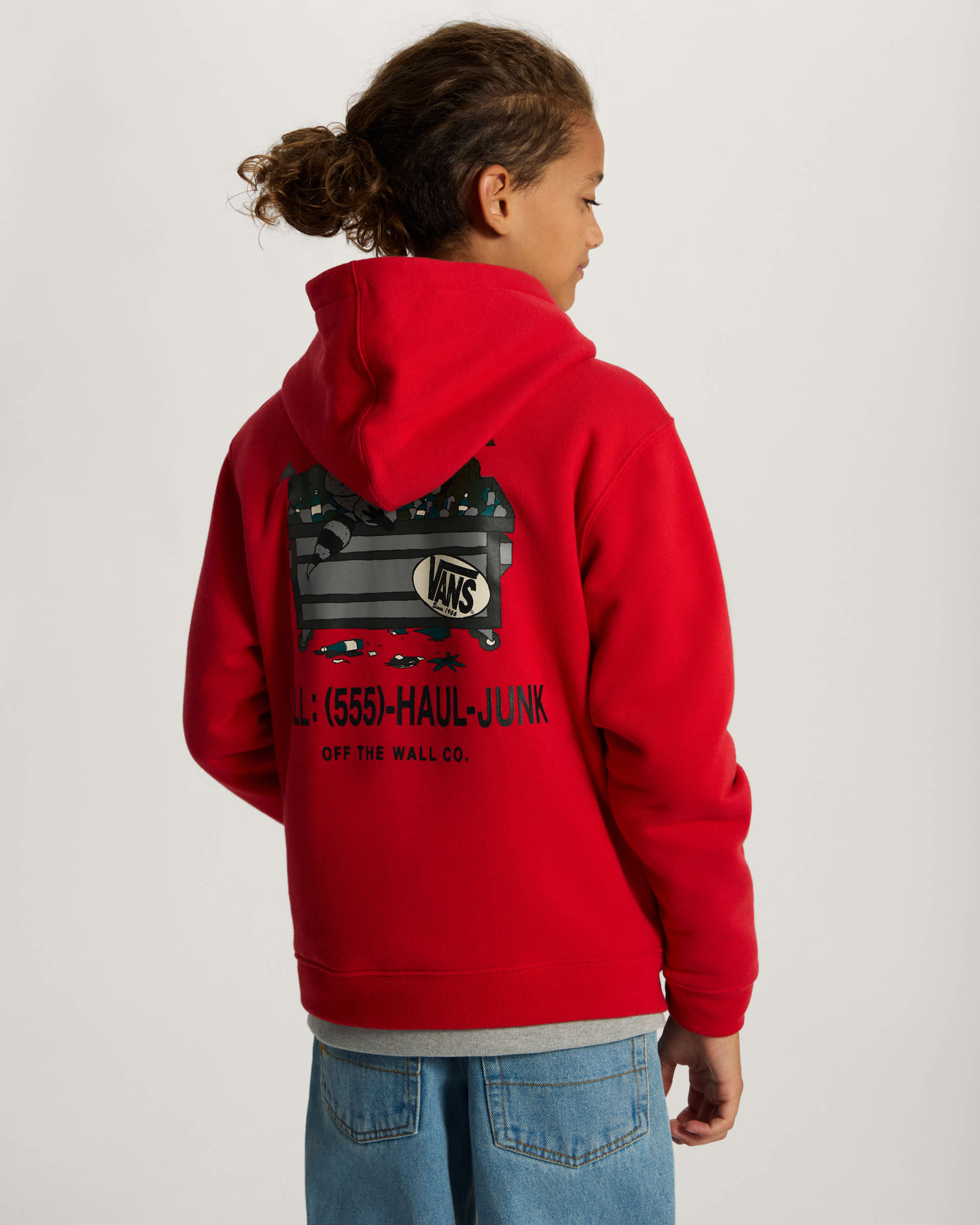 Sweat  capuche zipp Dumpster Raccoon Ado 814 ans VANS Rouge ALT3