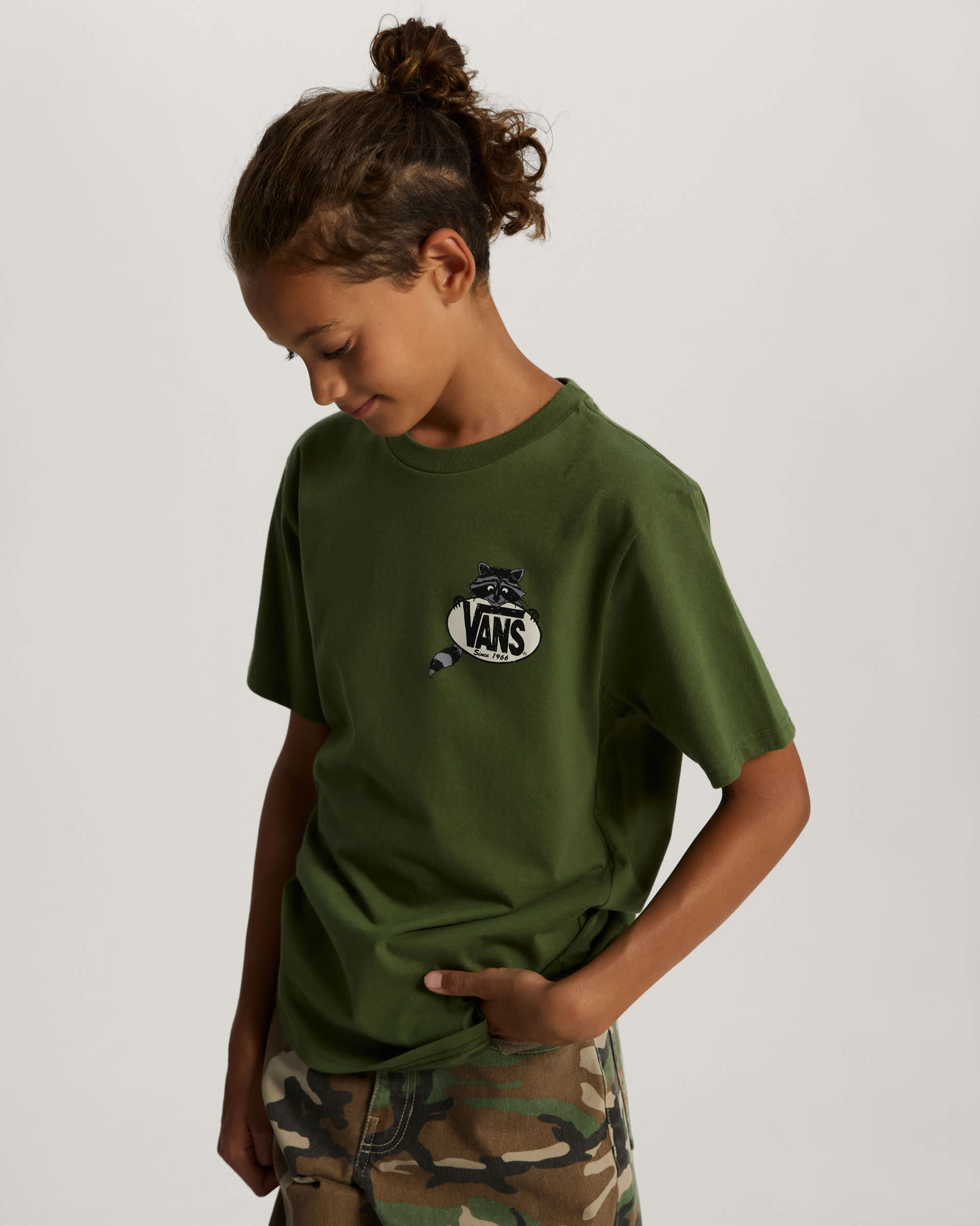 Tshirt Dumpster Raccoon Ado 814 ans VANS Vert ALT2