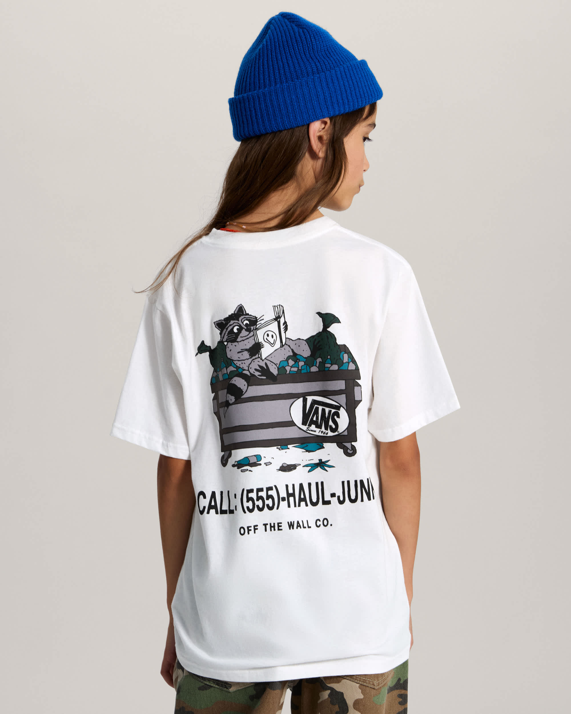 Tshirt Dumpster Raccoon Ado 814 ans VANS Blanc ALT3