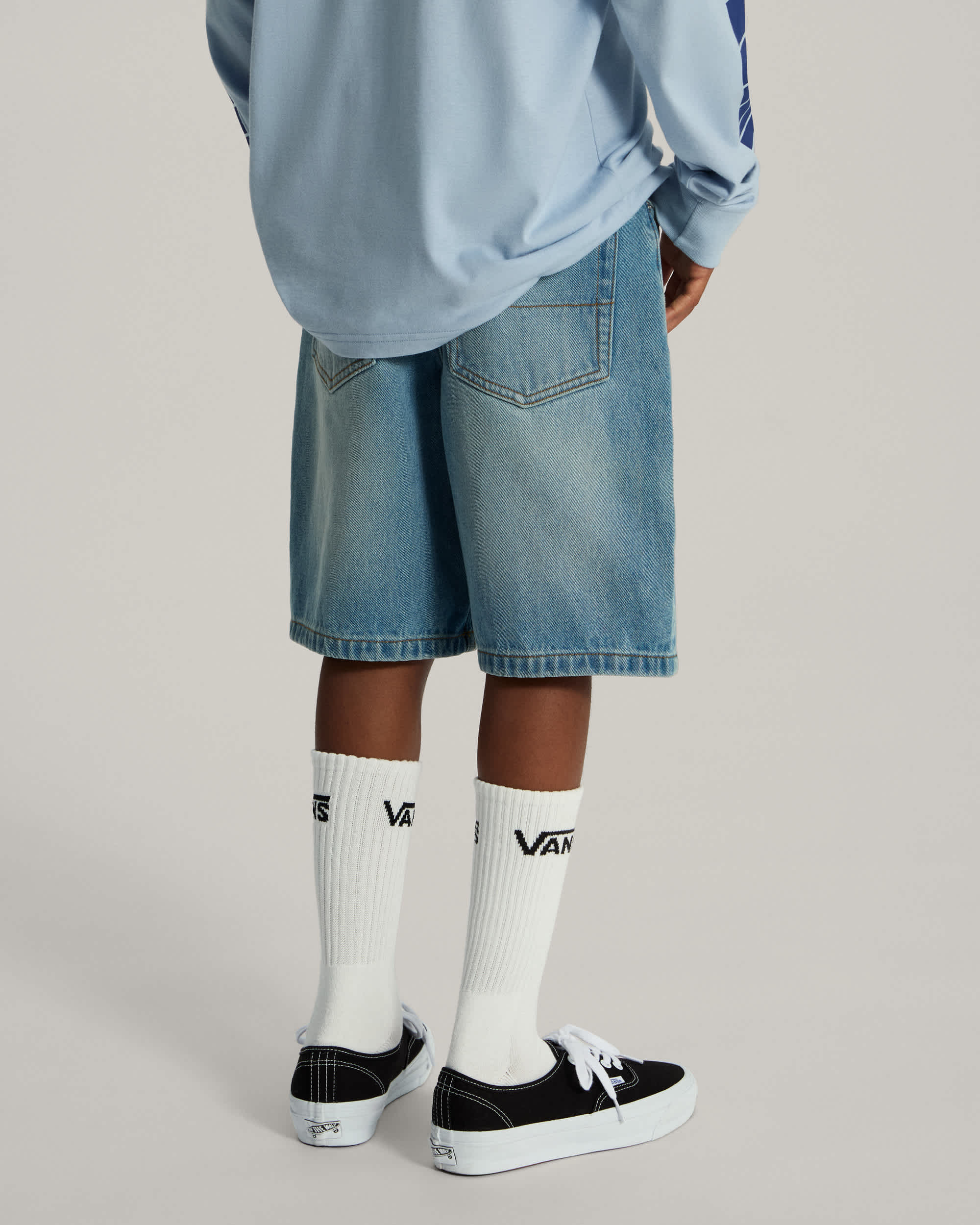 Short en jean baggy Check5 Enfant 814 ans VANS Bleu ALT3
