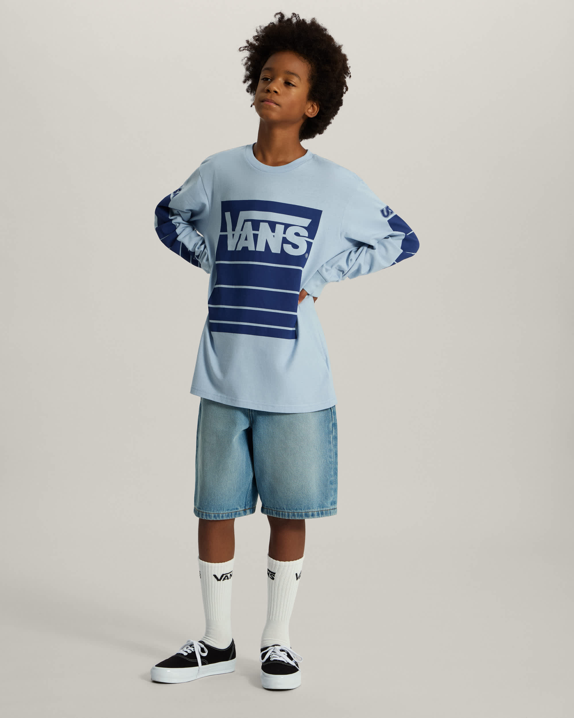 Short en jean baggy Check5 Enfant 814 ans VANS Bleu ALT5