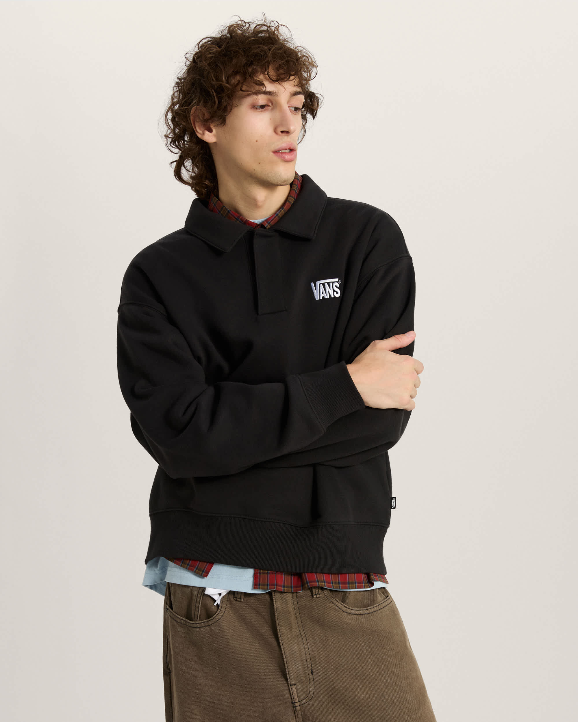 Polo FleecePullover VANS Schwarz ALT2