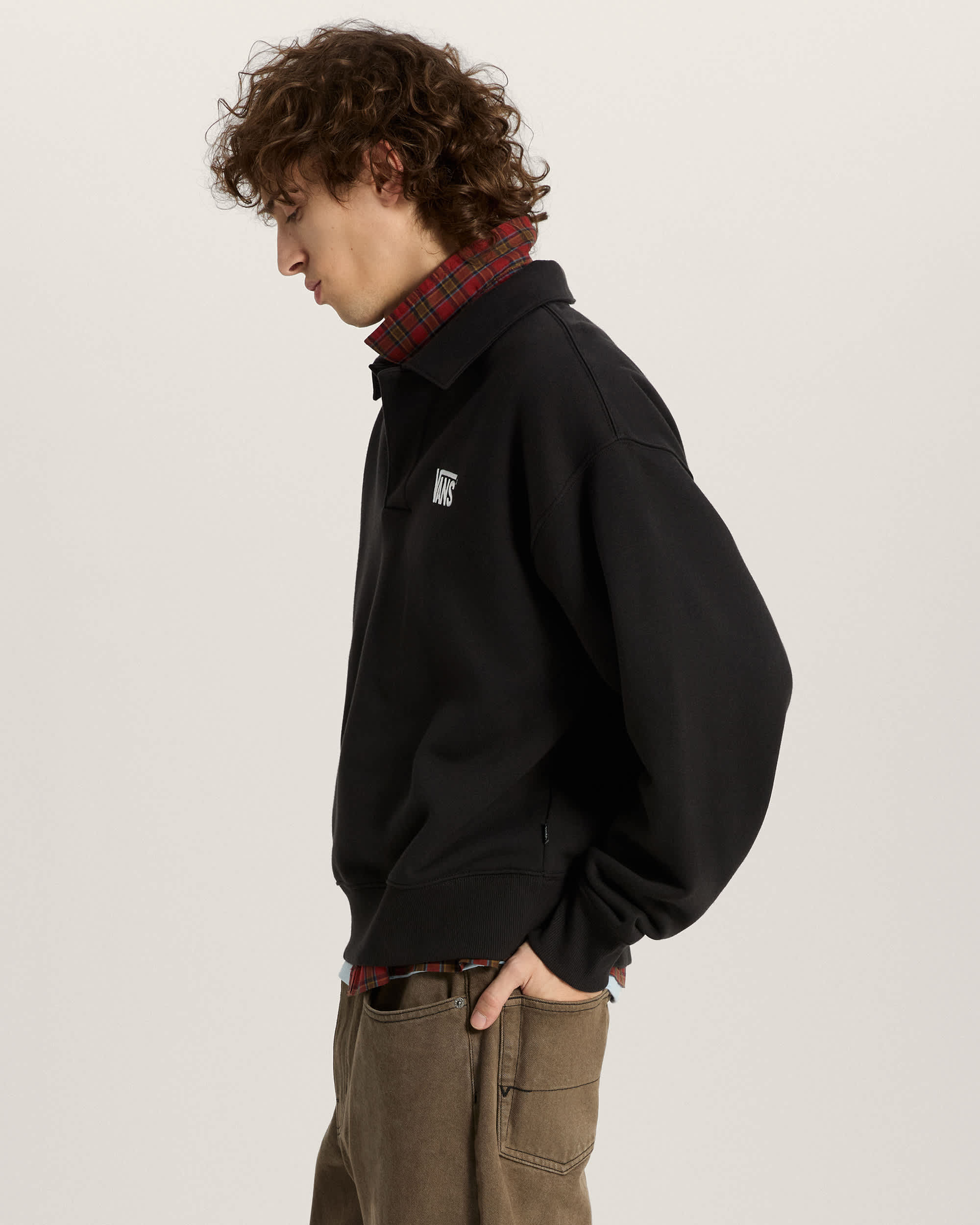 Polo FleecePullover VANS Schwarz ALT4