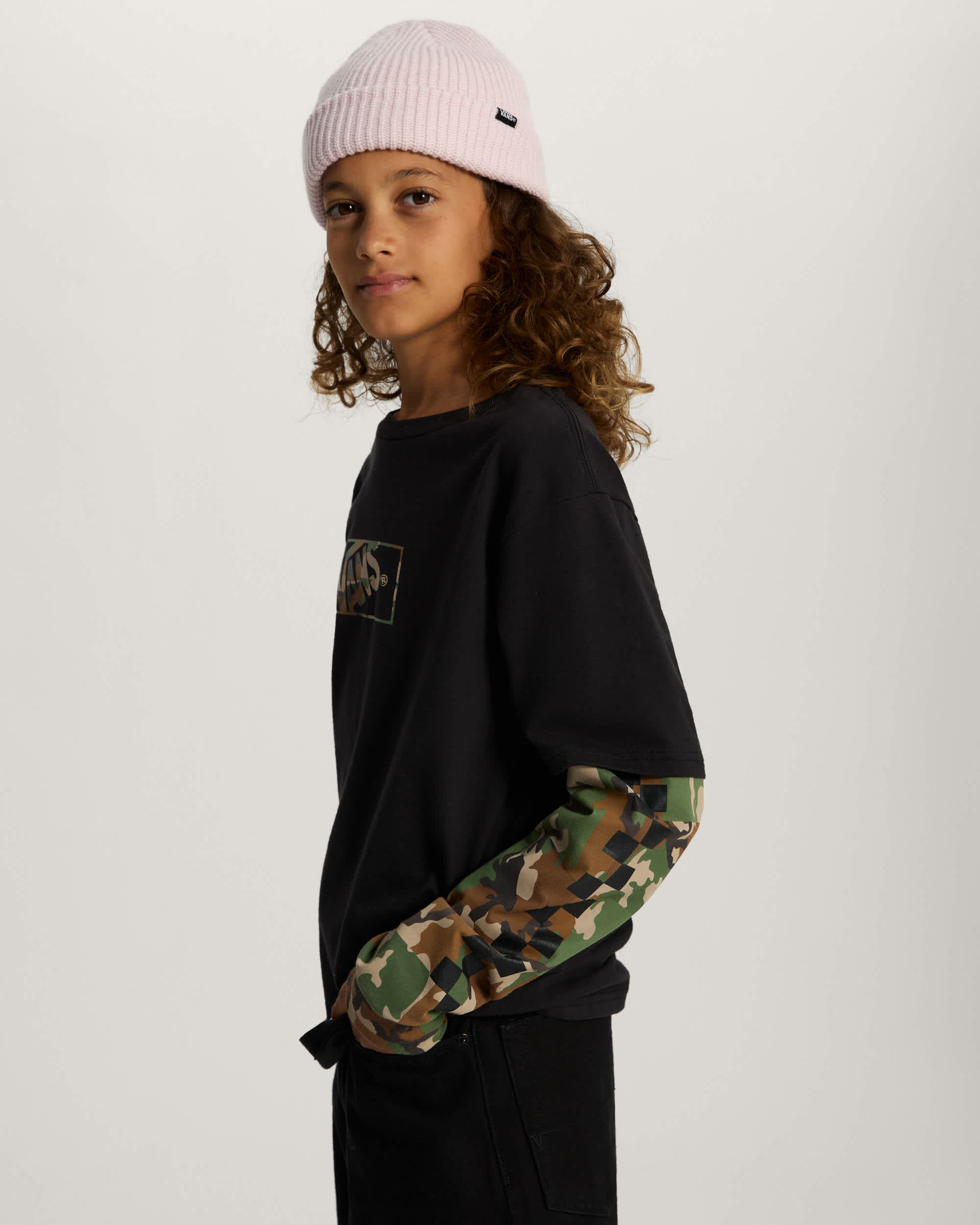 Maglietta Bambinoa Camo Twofer VANS Nero ALT4