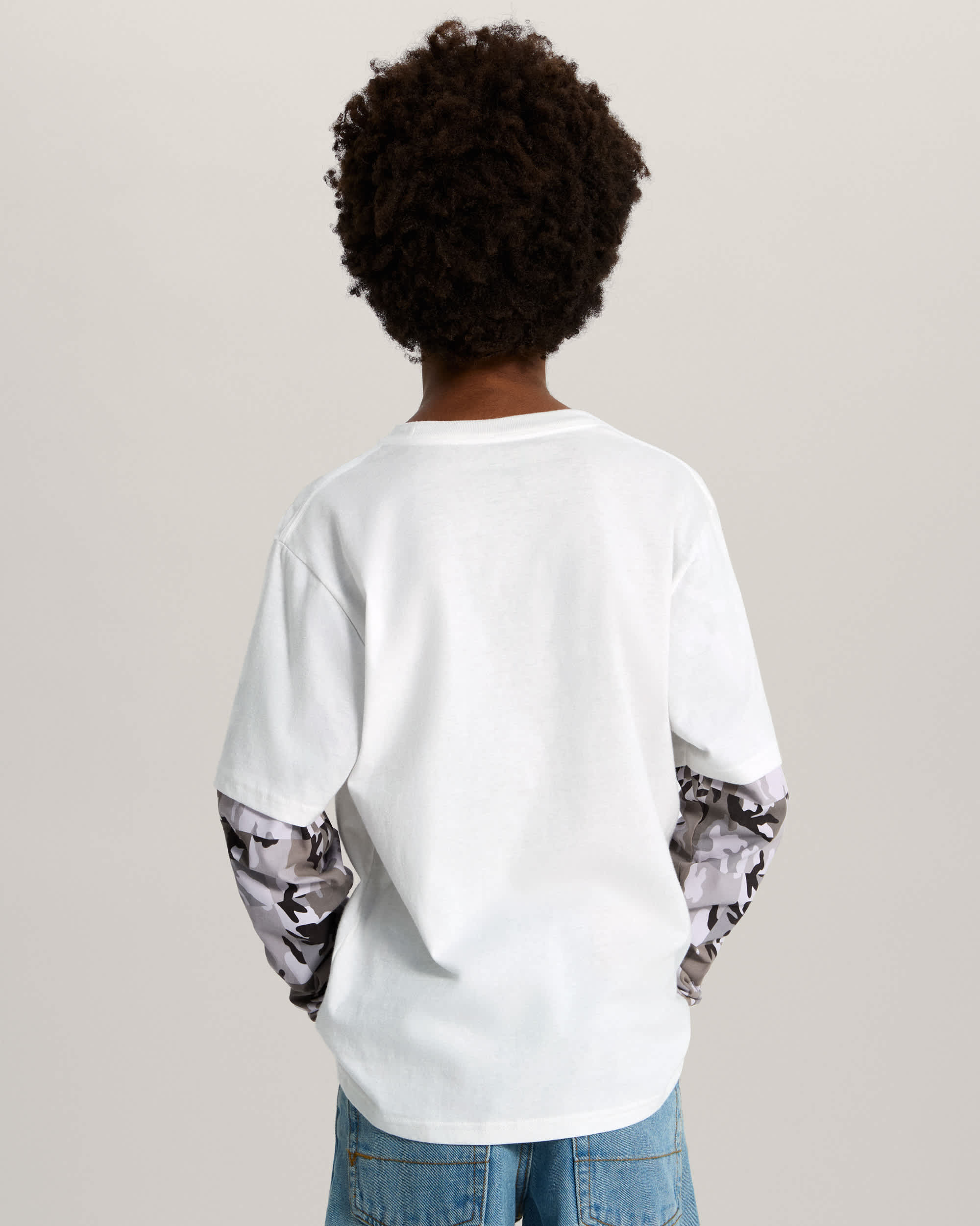 Kids Camo Twofer Shirt VANS Hvit ALT3