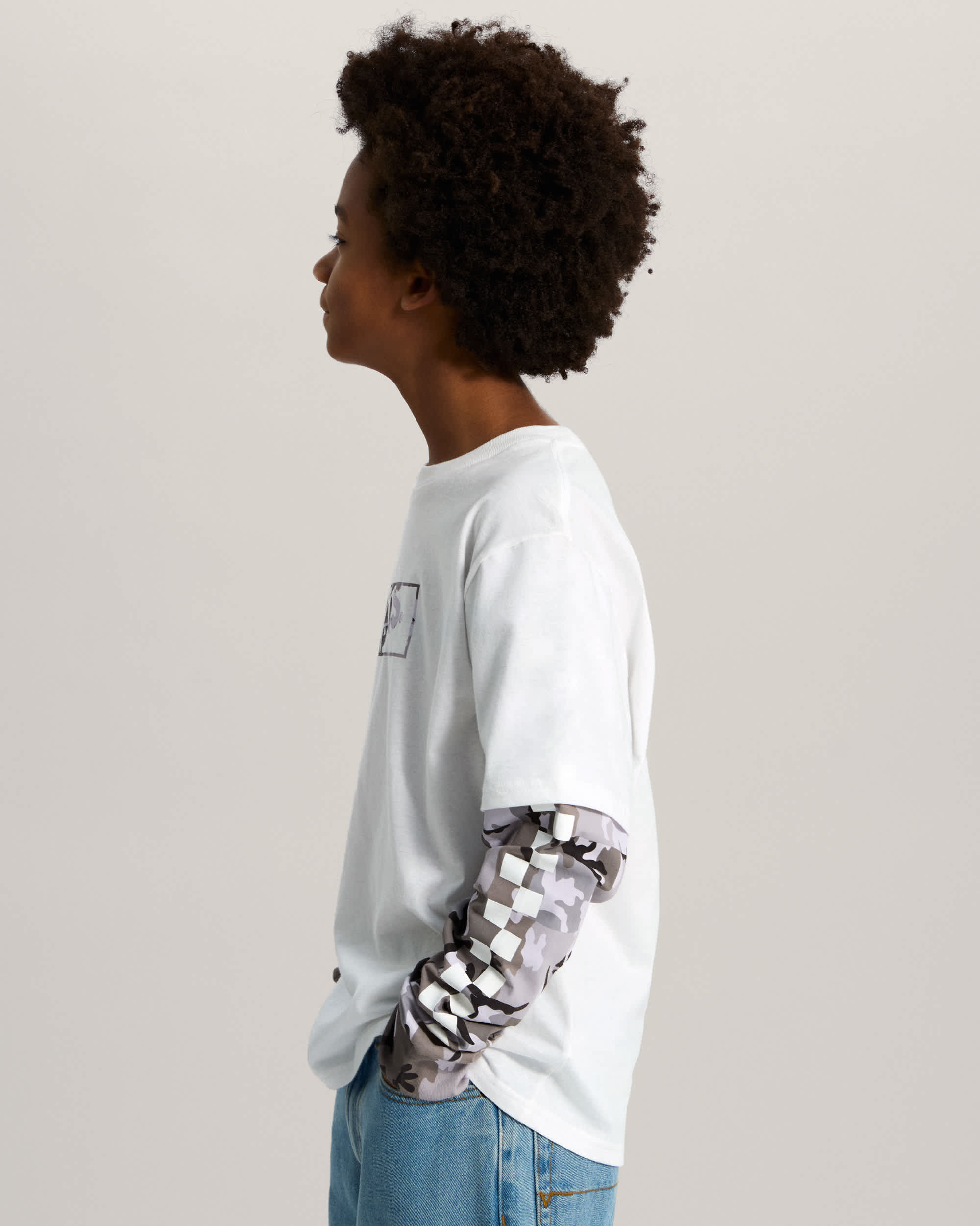 Kids Camo Twofer Shirt VANS Hvit ALT4