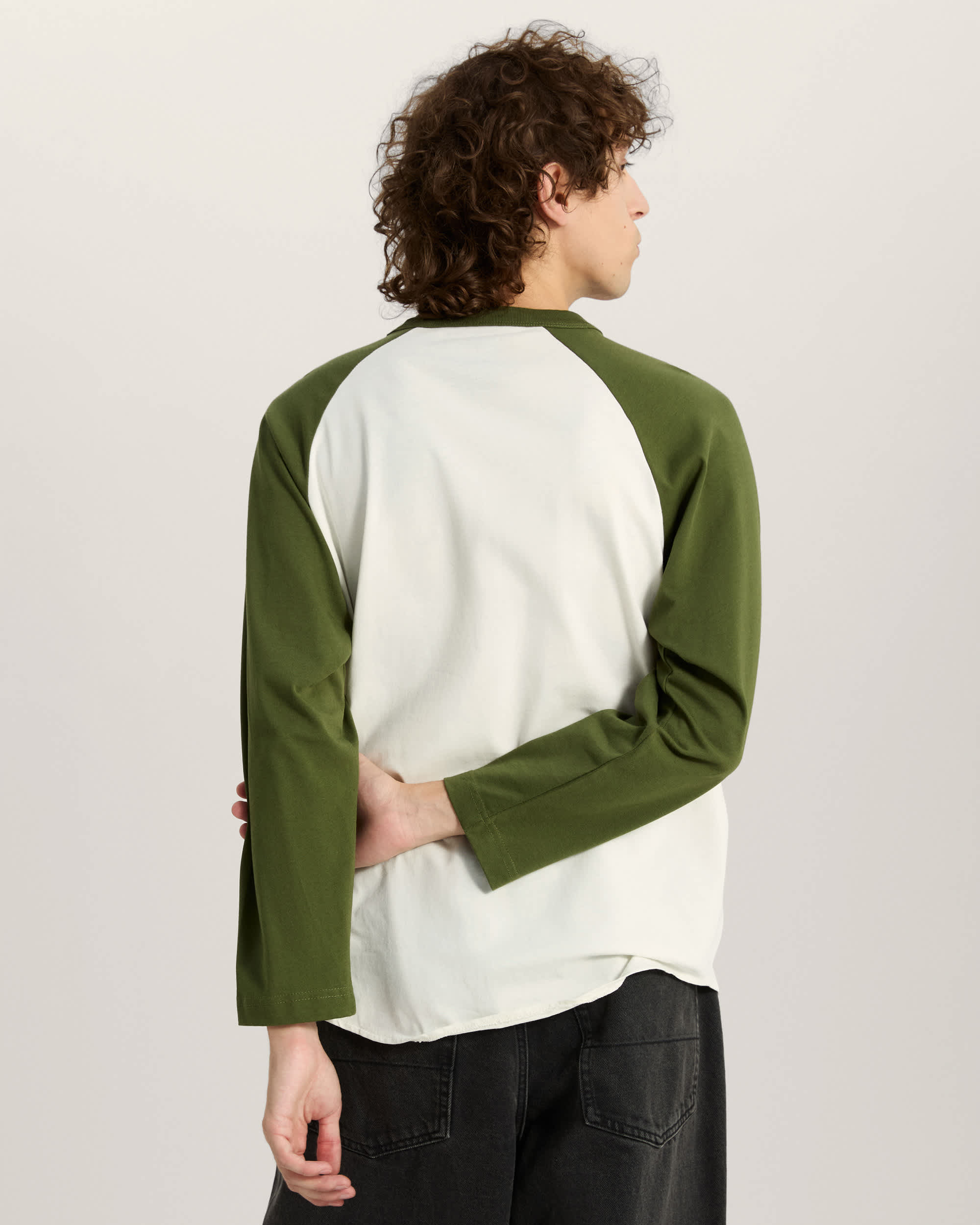 Core Raglan LangarmTShirt VANS Grn ALT3