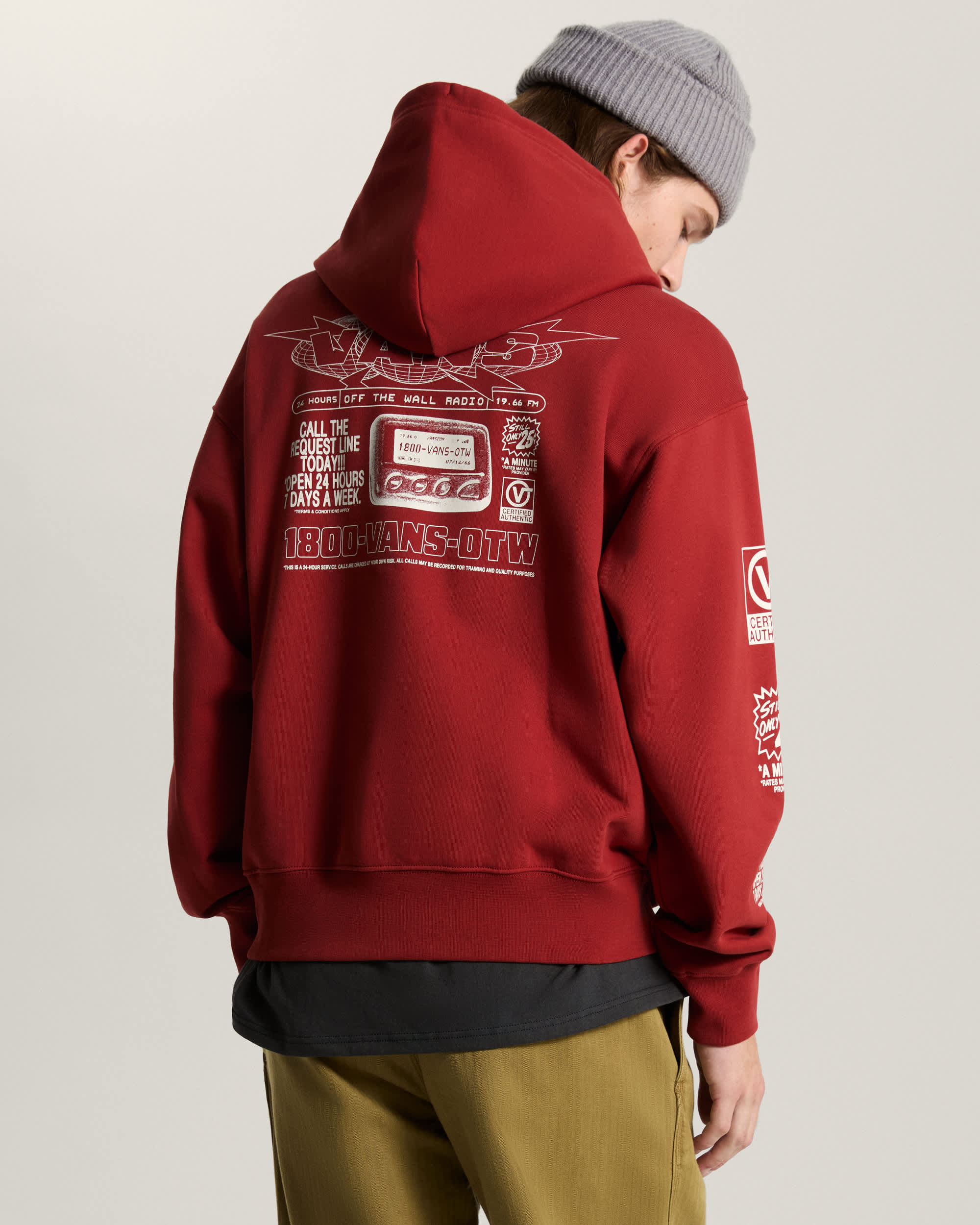 Vans Hotline Radio Pullover Poppy Ember VANS Red ALT3