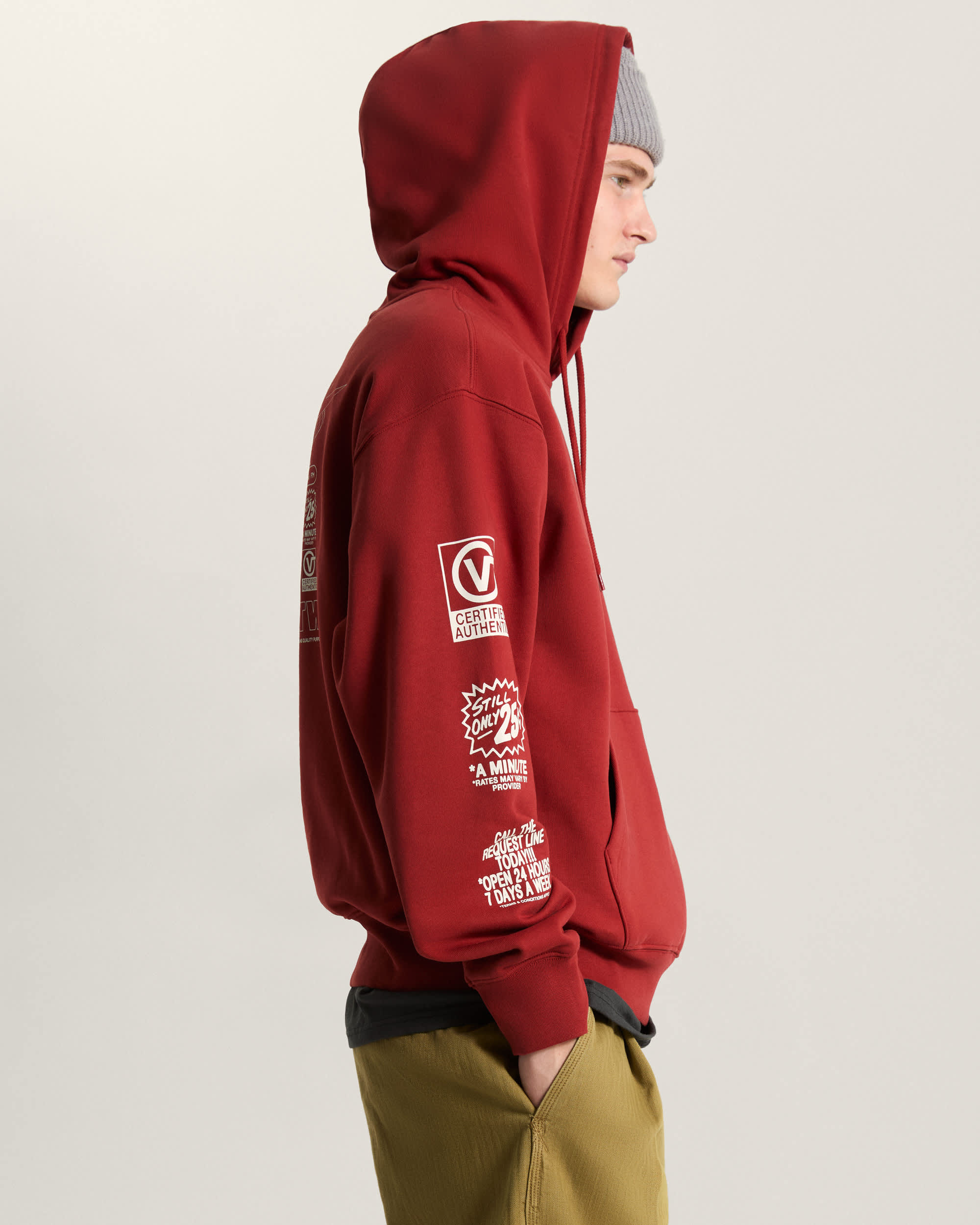 Vans Hotline Radio Pullover Poppy Ember VANS Red ALT4