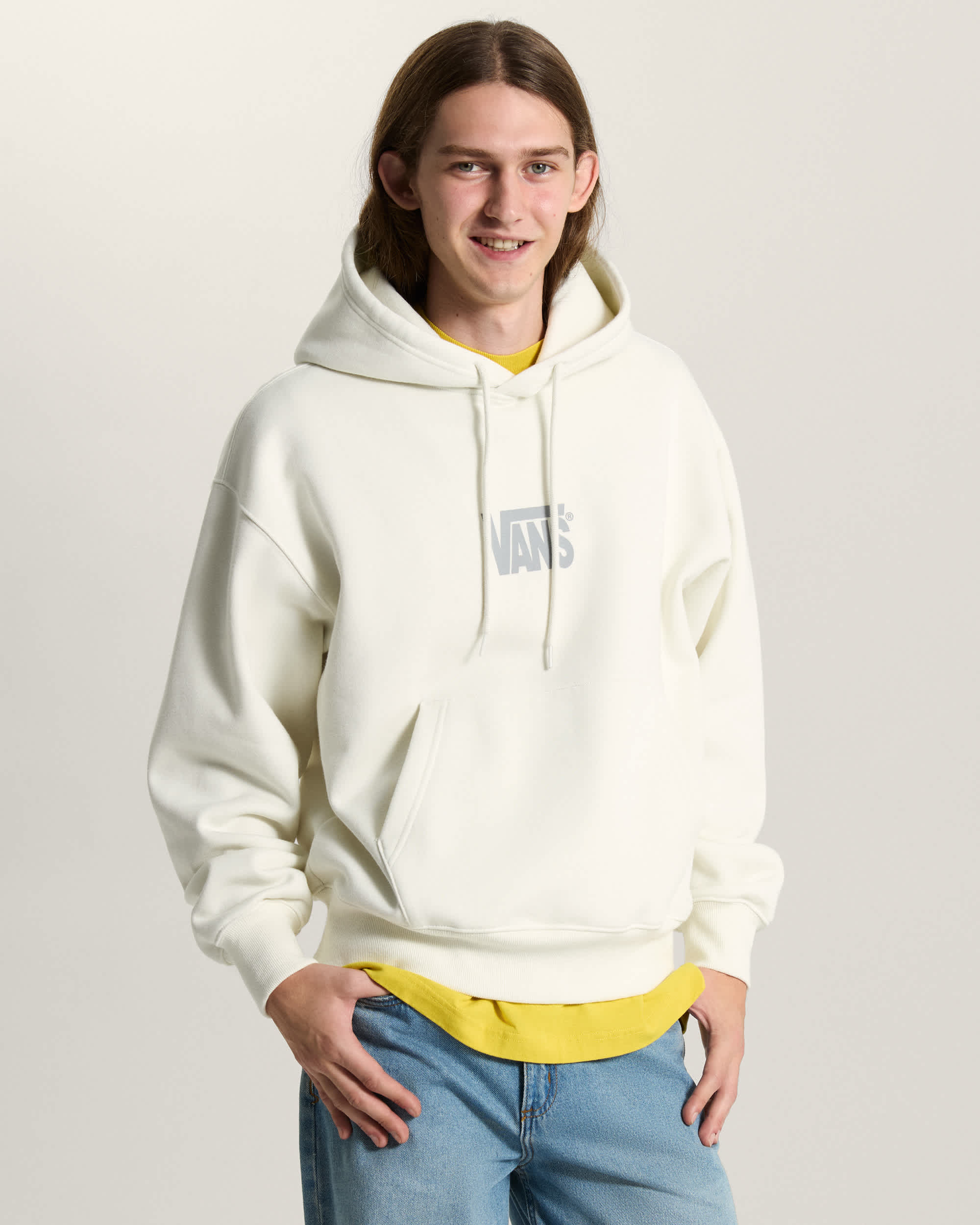 Felpa con cappuccio Stretch Logo VANS Bianco ALT2
