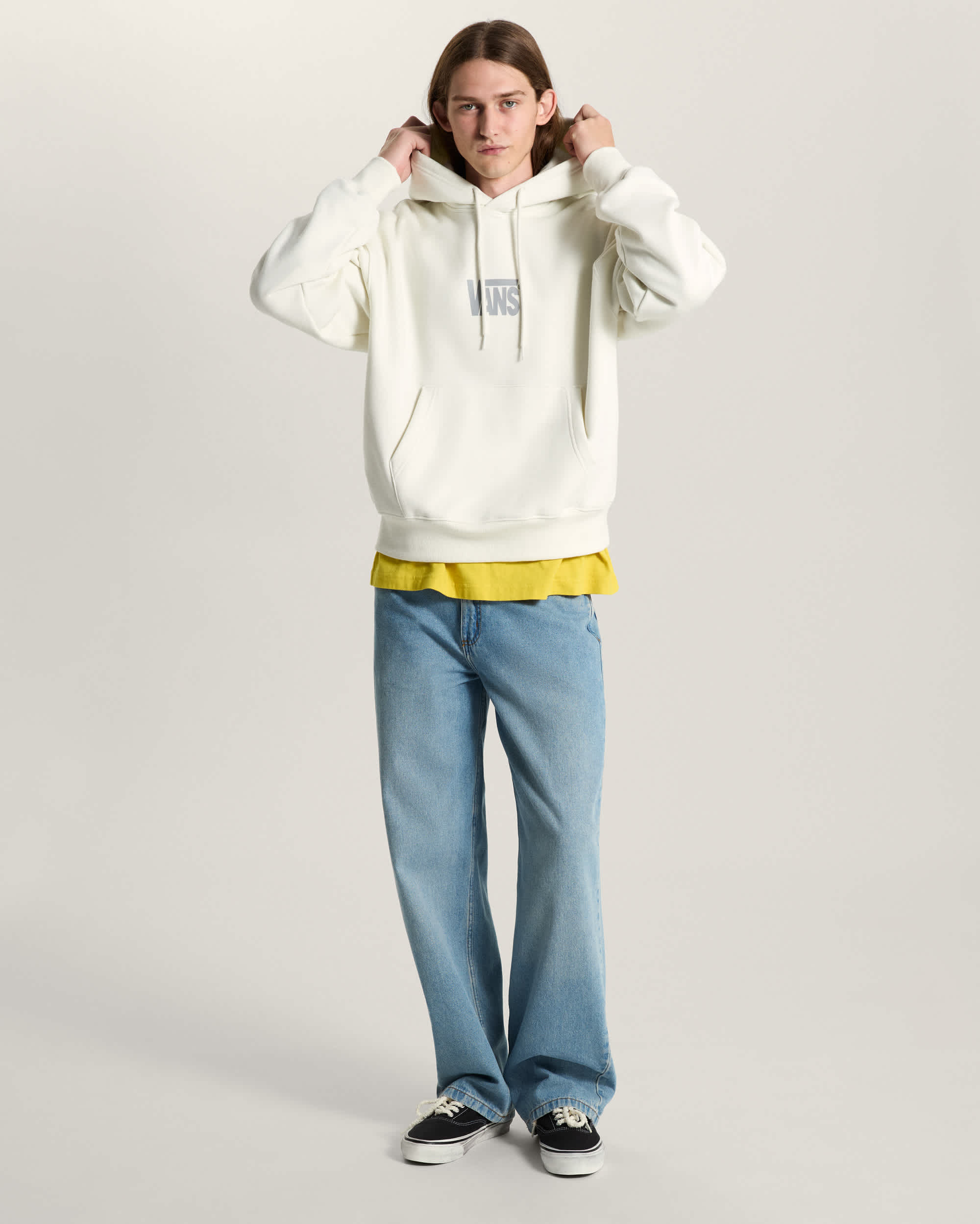 Felpa con cappuccio Stretch Logo VANS Bianco ALT5
