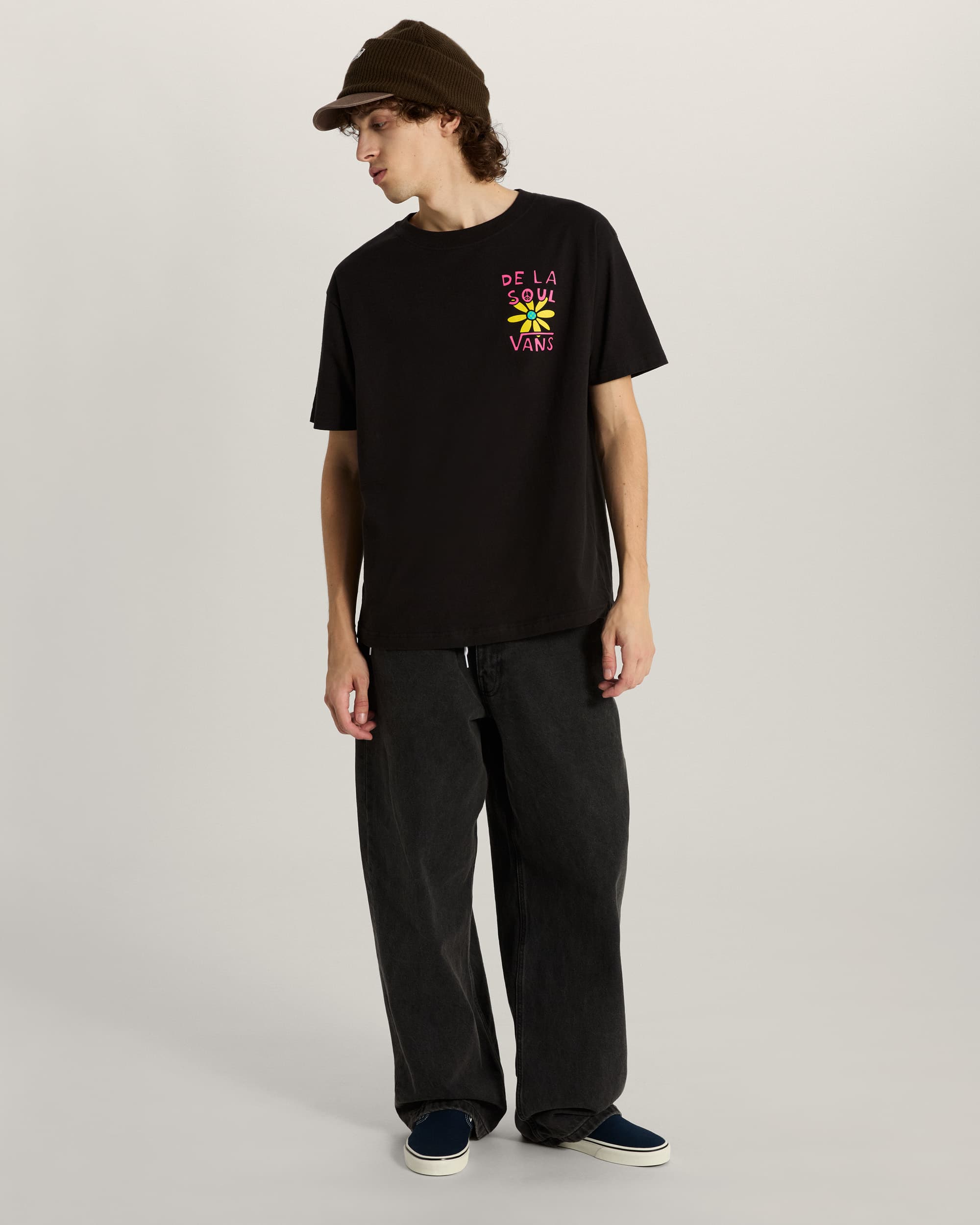 Hanes De La Soul Tシャツ XL ブラック バンドT De La Soul Plugs T-Shirt in Black| Vans UK