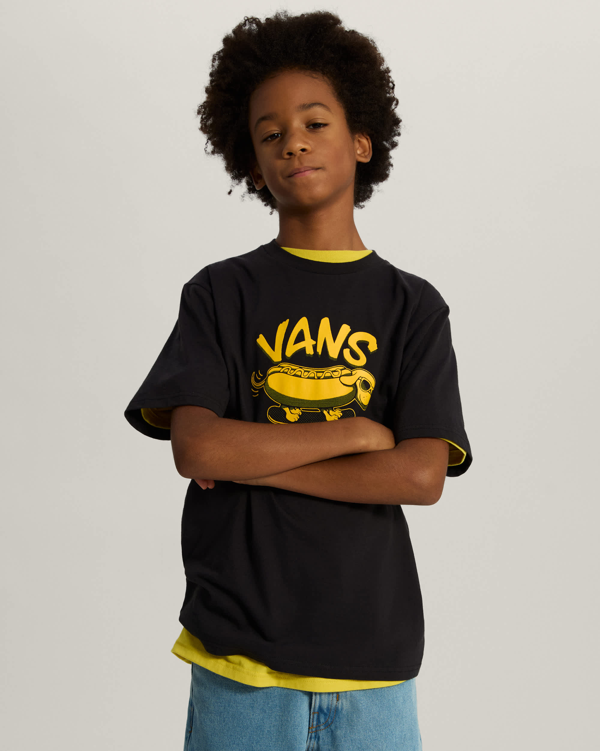 Hot Dawg Tee voor kinderen 814 jaar VANS Zwart ALT2