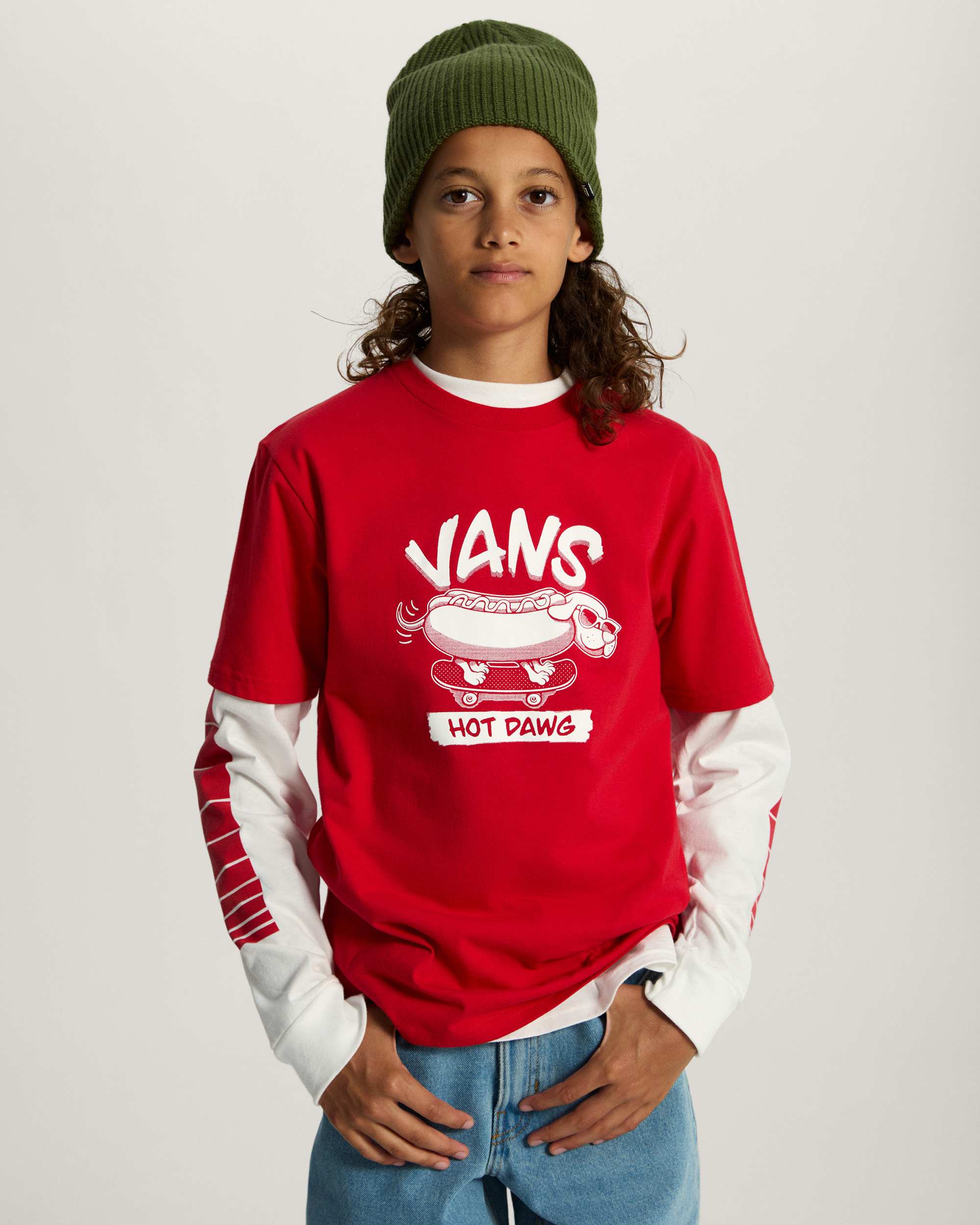 Maglietta Bambinoa Hot Dawg 814 anni VANS Rosso ALT2