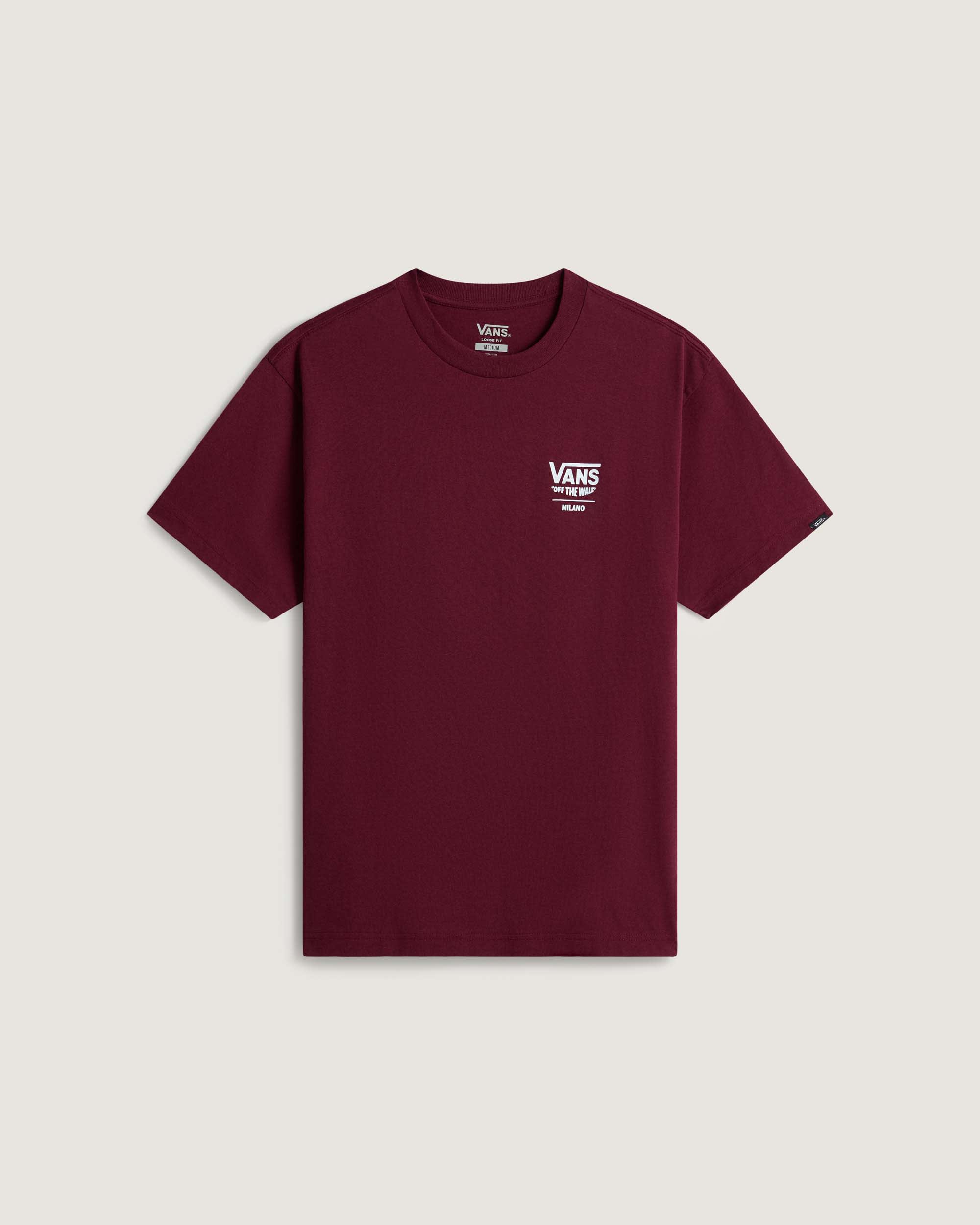 MN 2025 VANS CITY TEE MILANO Burgundy VANS Burdeos hero