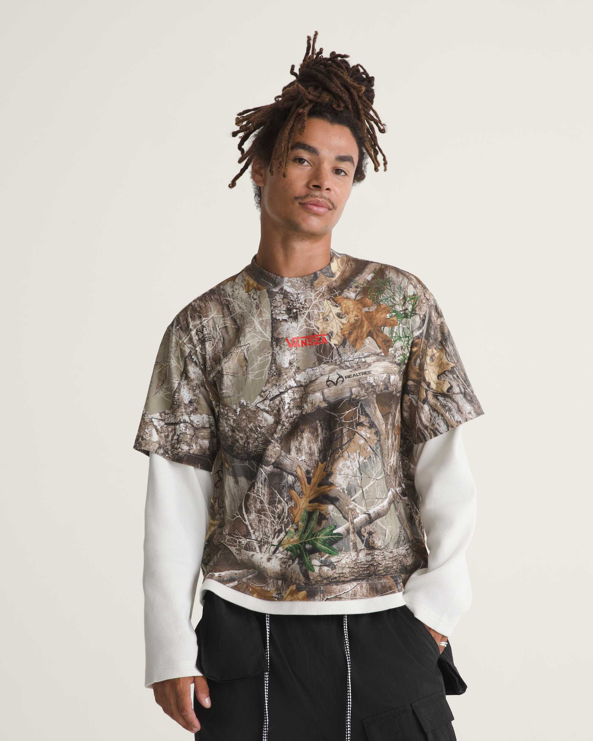 VANSZA Layer Long sleeve Top VANS GreenBrown ALT4