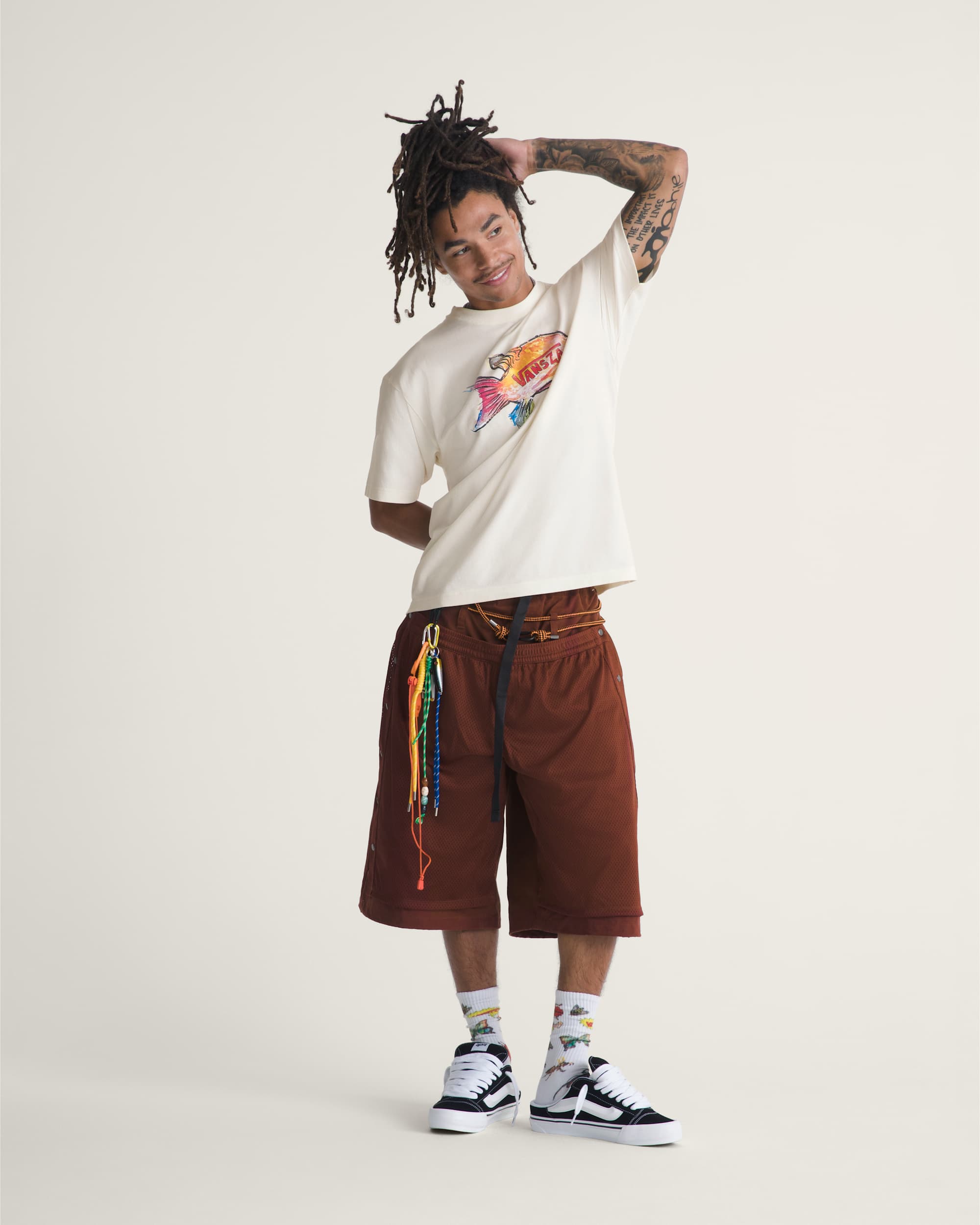 VANSZA Outdoor Oversized Short VANS Brown ALT5