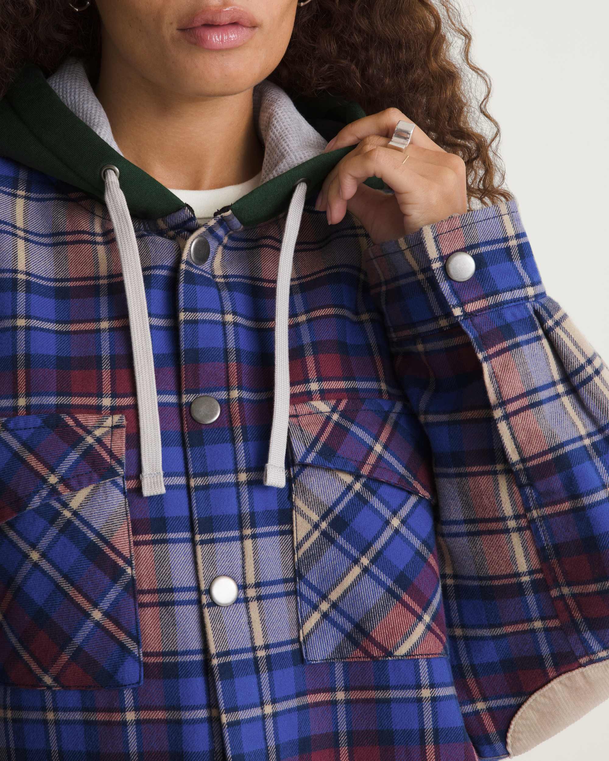 VANSZA Flannel Hoodie VANS Blue ALT7