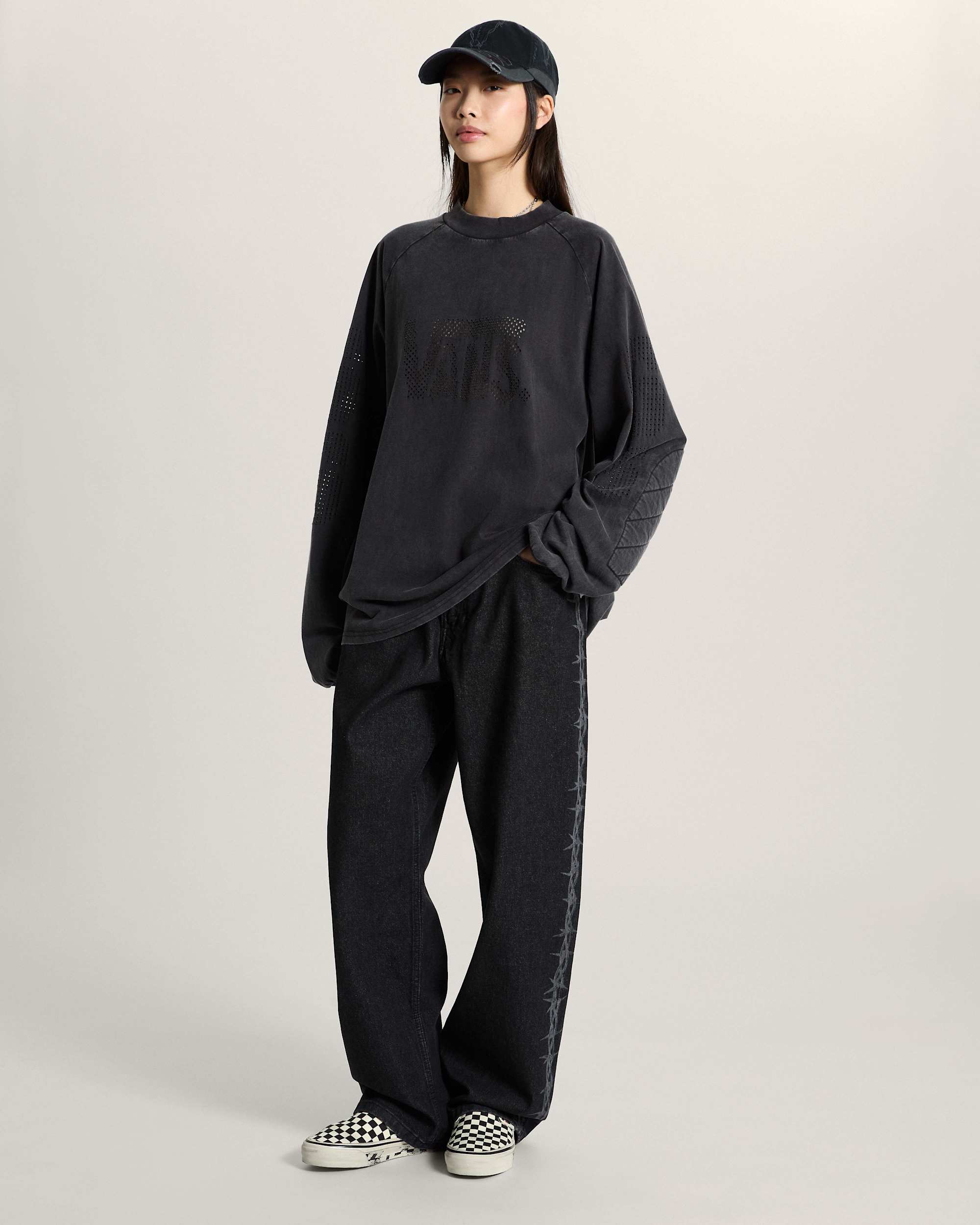 AOD by Slam Jam Lasered Langarmshirt VANS Schwarz ALT10