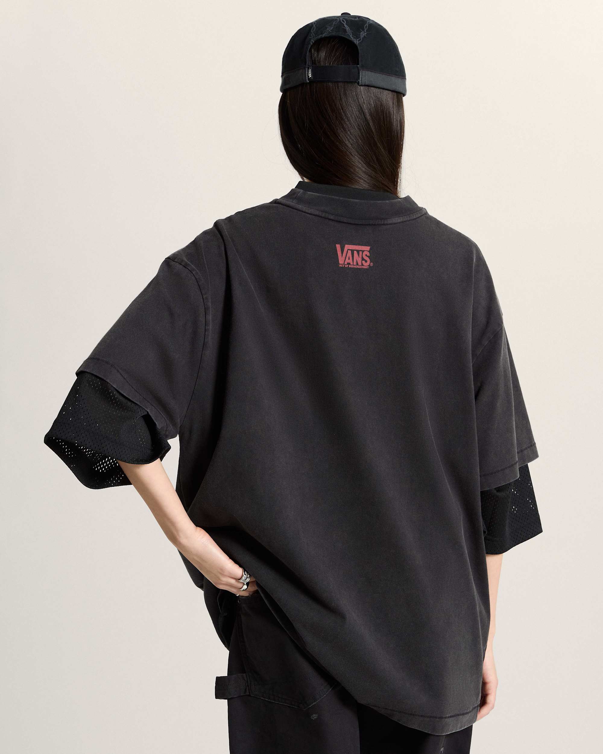 AOD by Slam Jam Braces Tee VANS Black ALT7